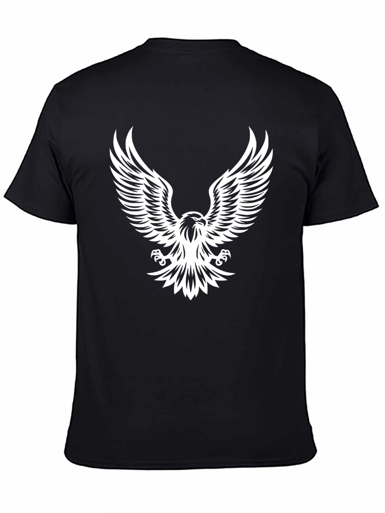 Black Black Eagle Graphic Tee - Cool Bird Print view 4
