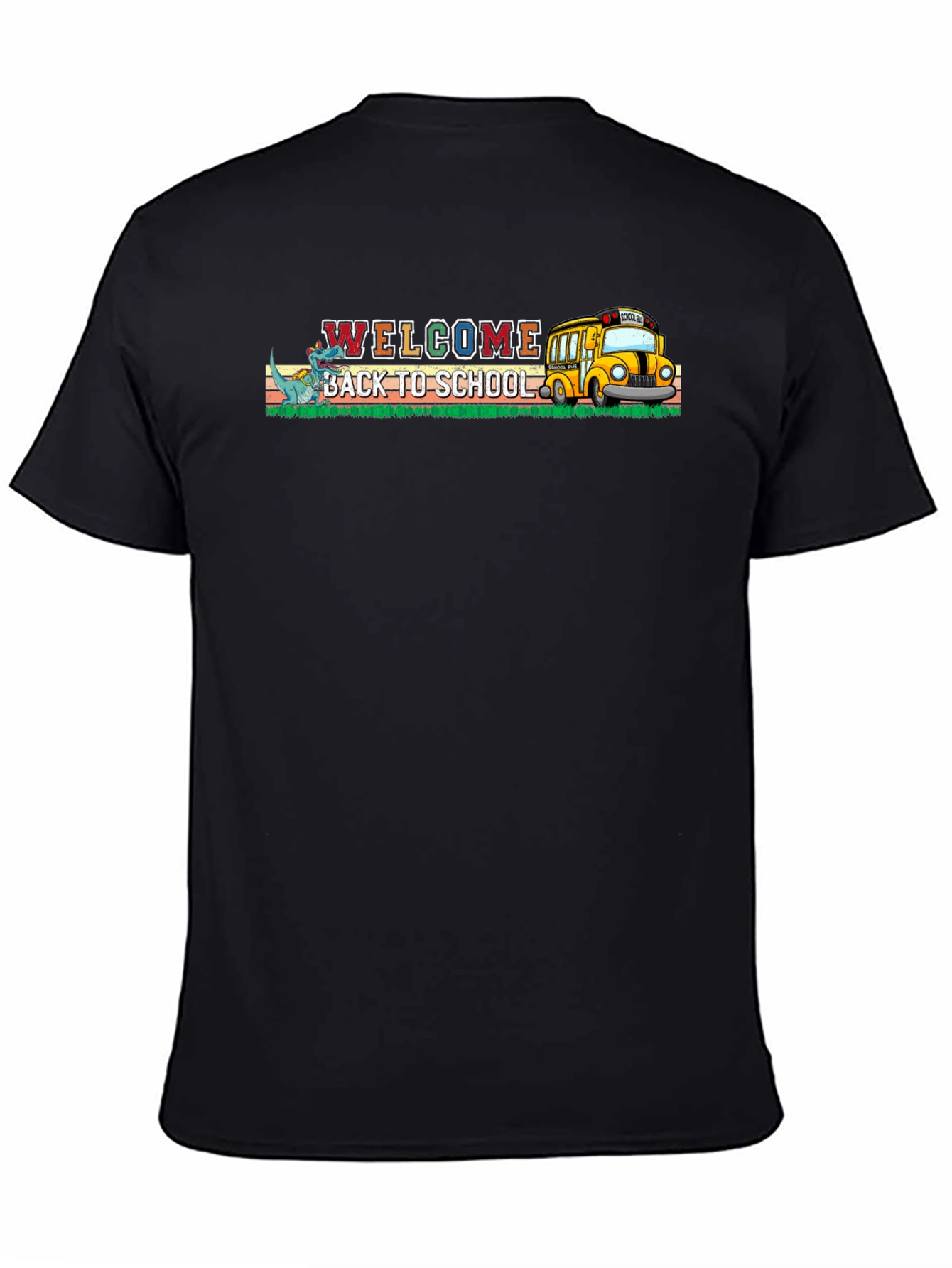 Black Welcome Back to School T-Shirt view 4
