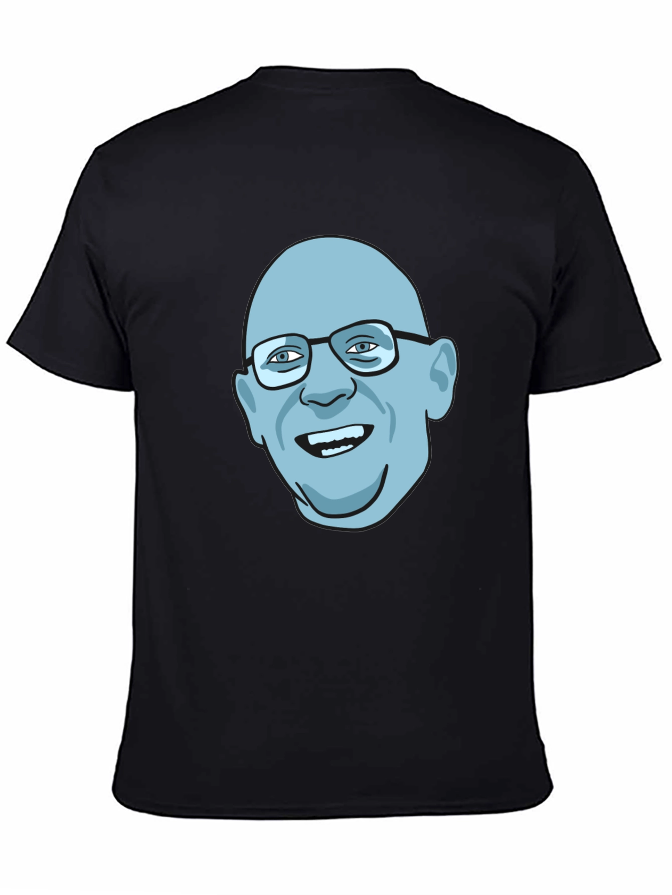 Black Bald Guy Graphic Tee - Unique Design view 4