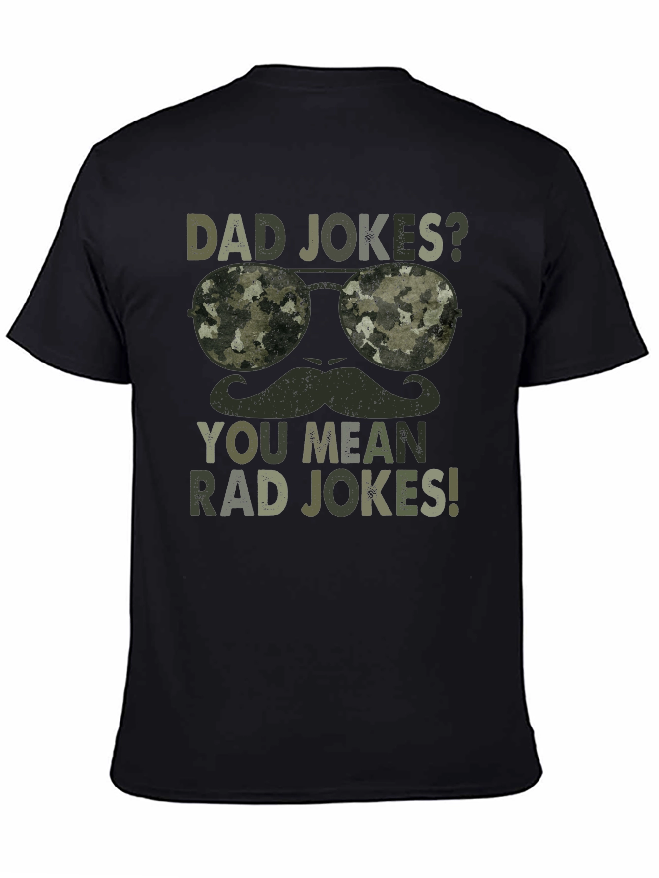 Black Dad Jokes? Rad Jokes! Camo Graphic T-Shirt view 4