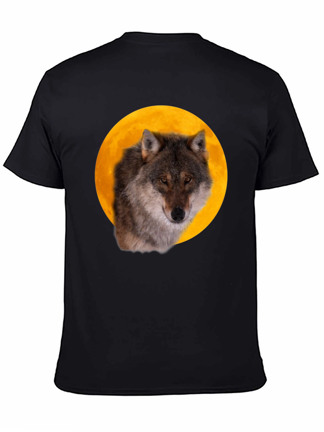 Black Wolf Moon Graphic Tee - Black view 4