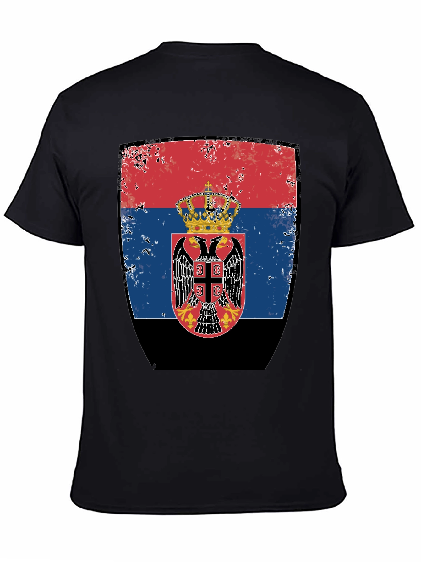 Serbian Flag Graphic T-Shirt - Vintage Style - 4