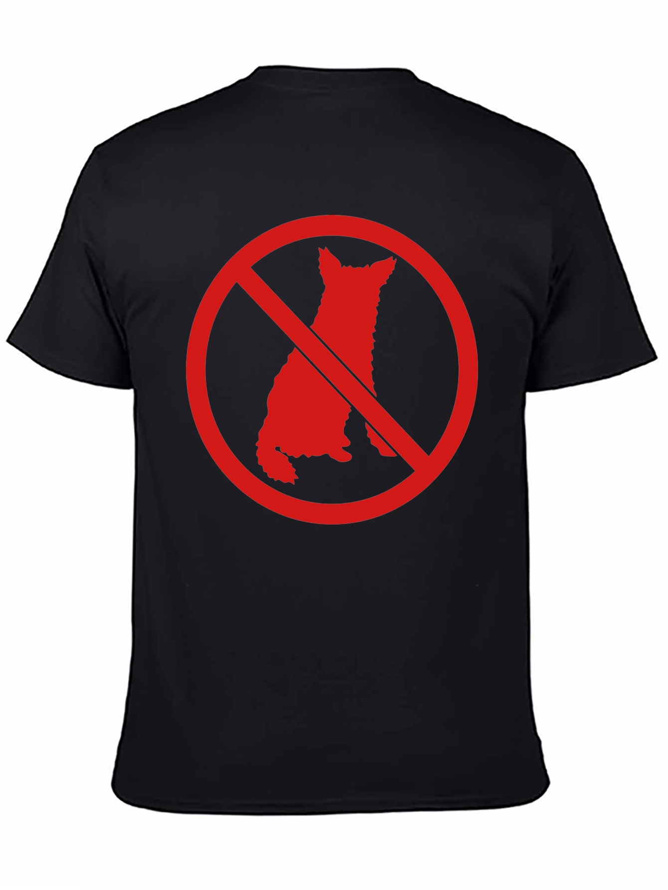 Black No Dogs Allowed Graphic T-Shirt - Men's Black Tee view 4