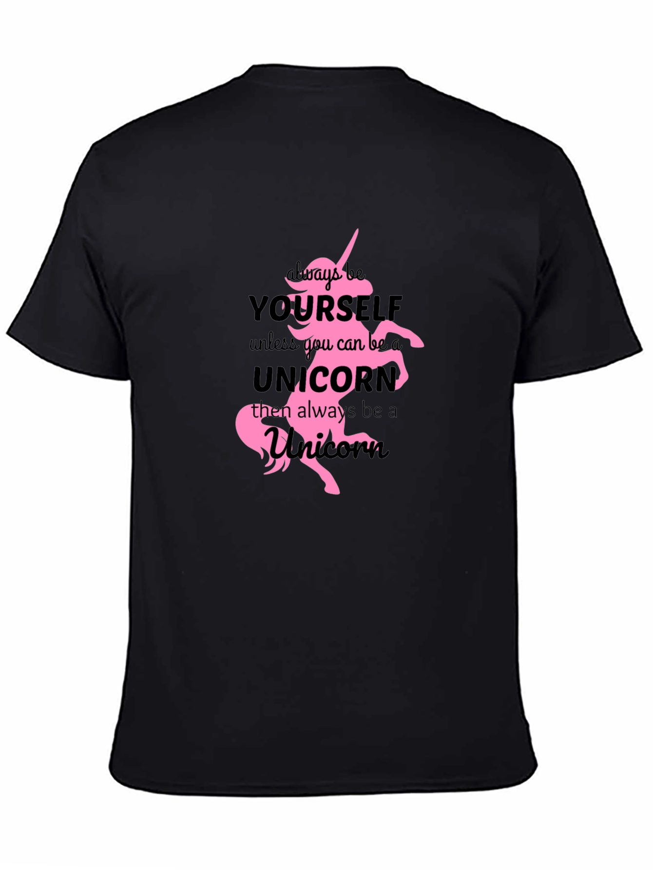Black Unicorn Graphic Tee - Always Be Yourself view 4