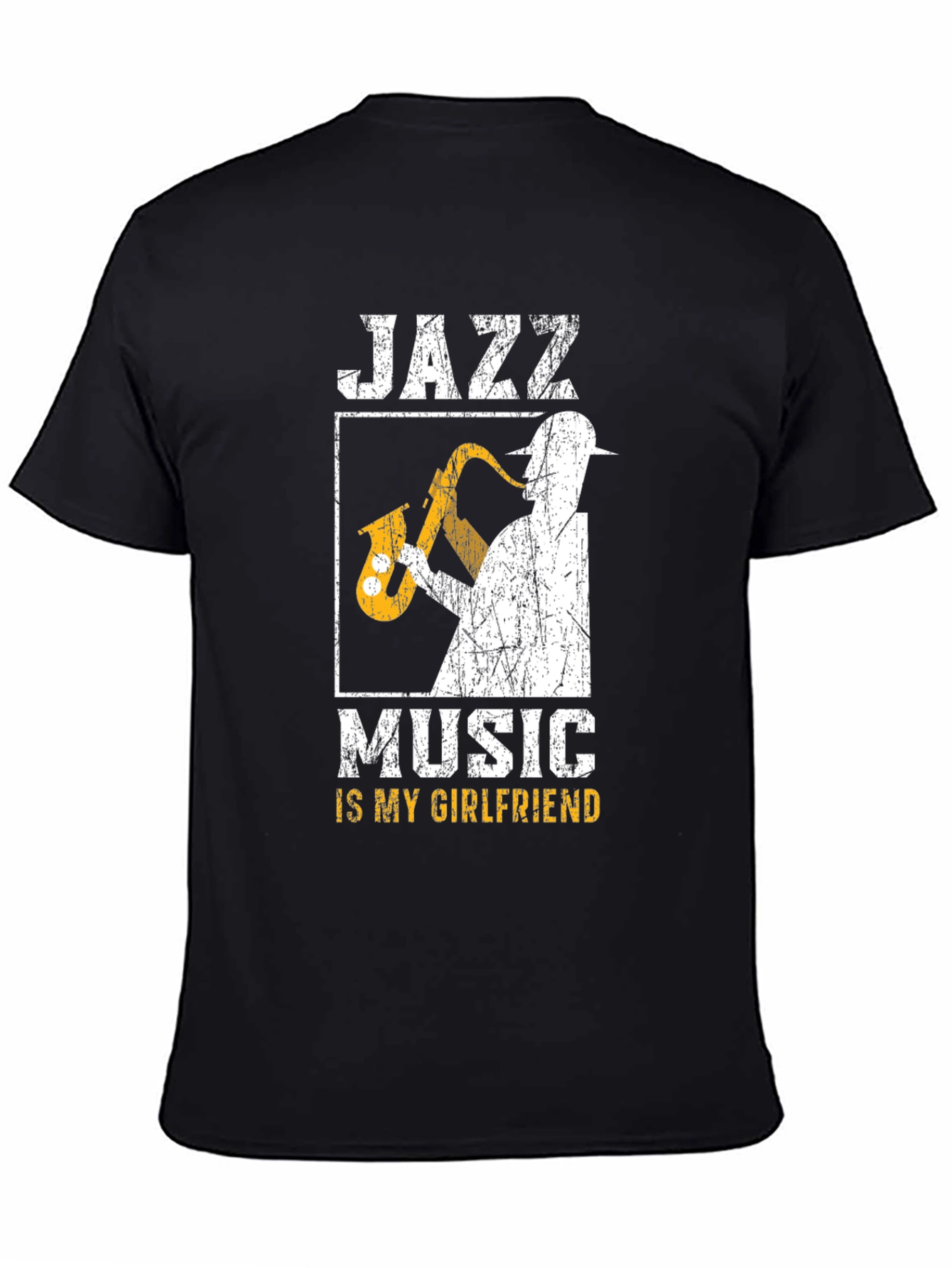 Black Jazz Music is My Girlfriend T-Shirt view 4