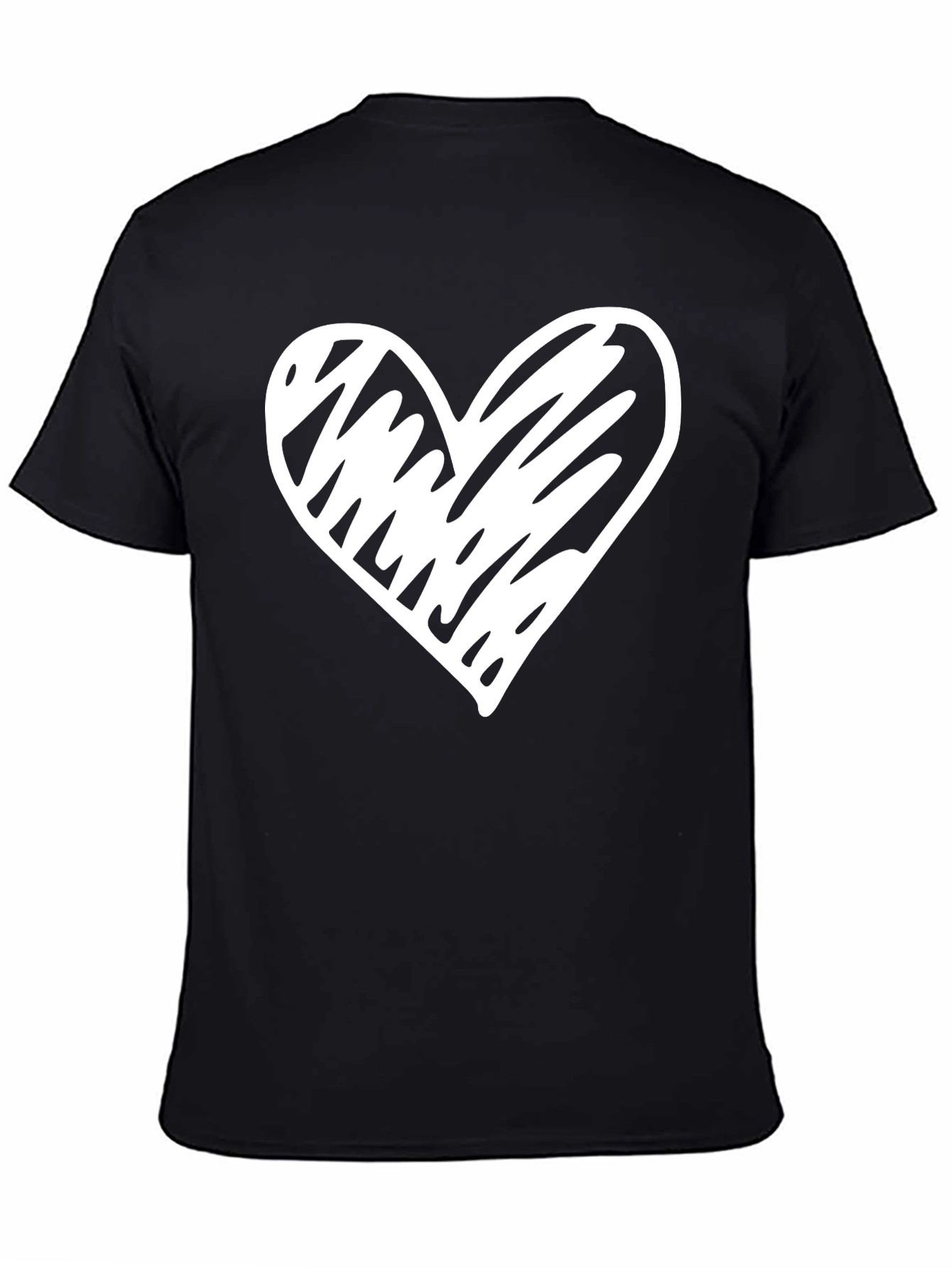 Black Heart Graphic Black T-Shirt view 4