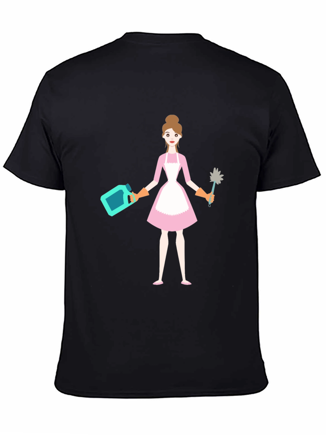 Black Maid Graphic Tee - Cleaning Crew T-Shirt view 4