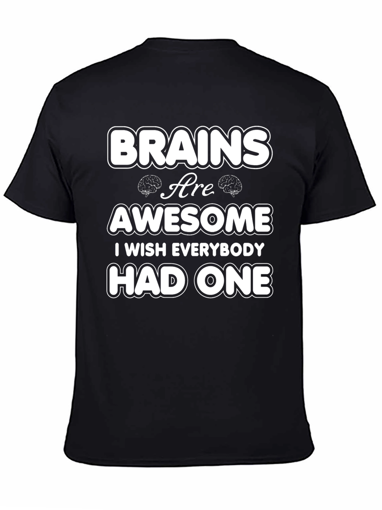 Black Brains are Awesome Graphic T-Shirt view 4