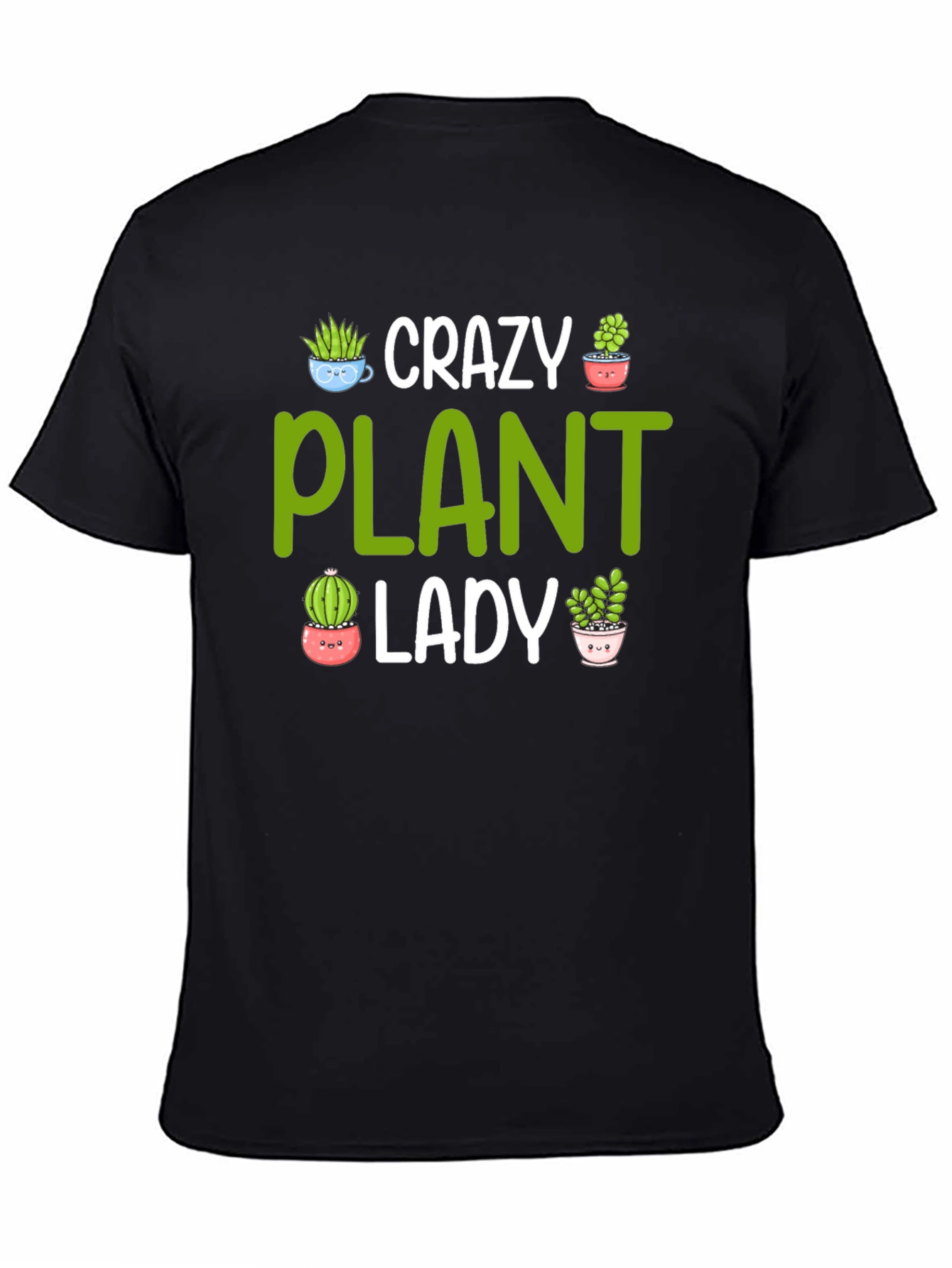 Black Crazy Plant Lady Graphic Tee view 4