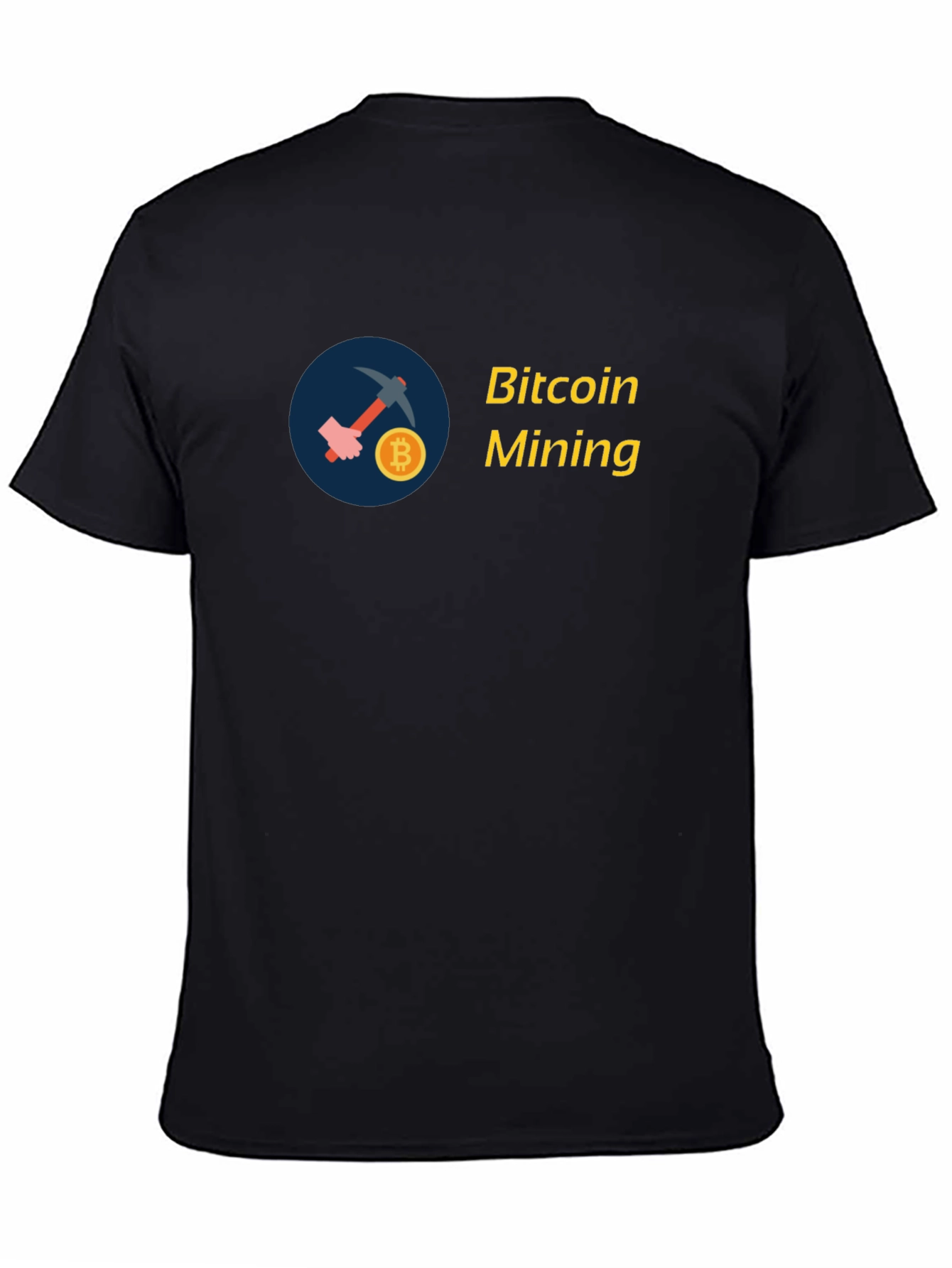 Black Bitcoin Mining T-Shirt - Crypto Design view 4