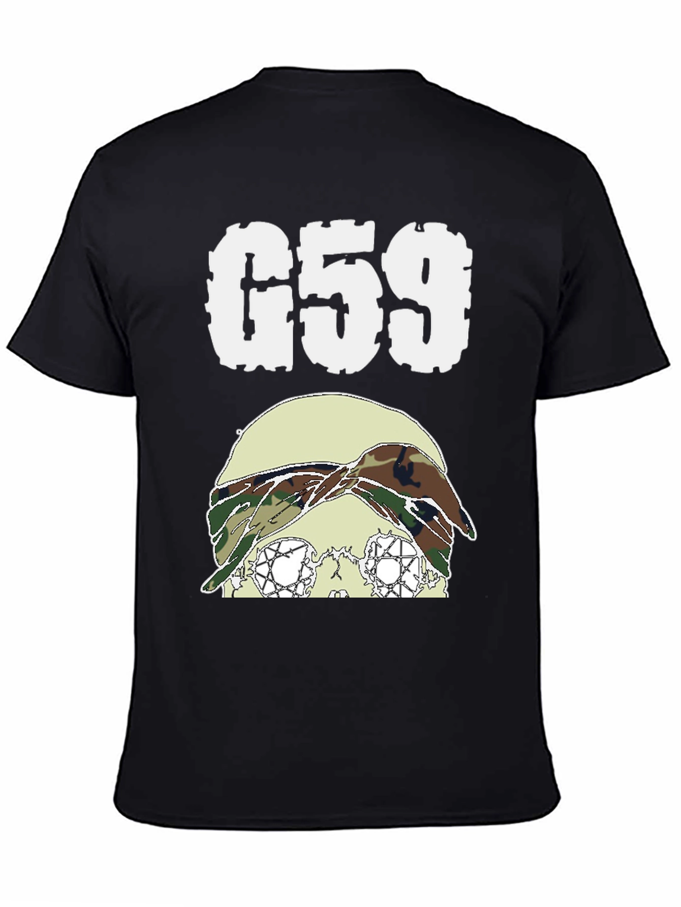 G59 Skull Graphic T-Shirt - Black - 4
