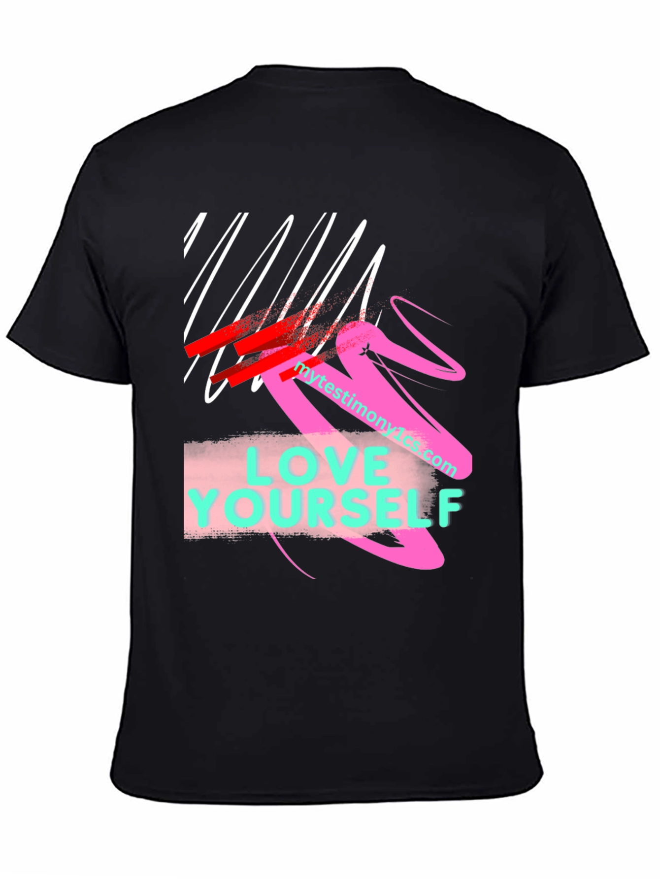 Black Love Yourself Graphic T-Shirt view 4