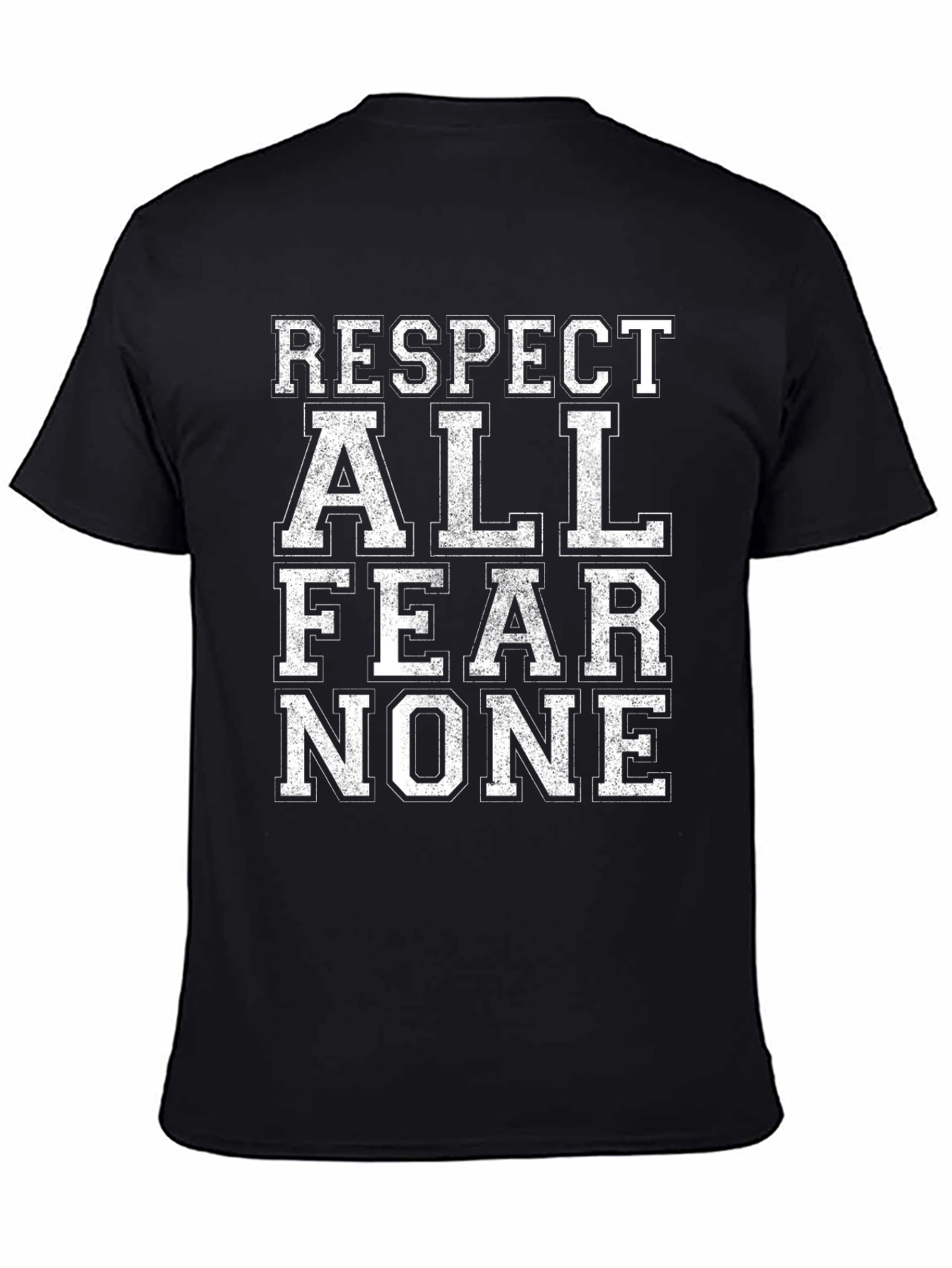 Black Respect All Fear None Graphic T-Shirt view 4