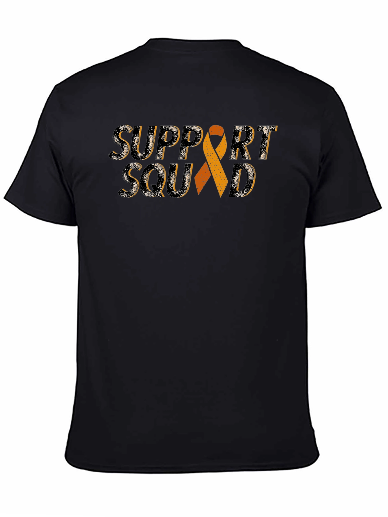 Black Support Squad Awareness Ribbon T-Shirt view 4