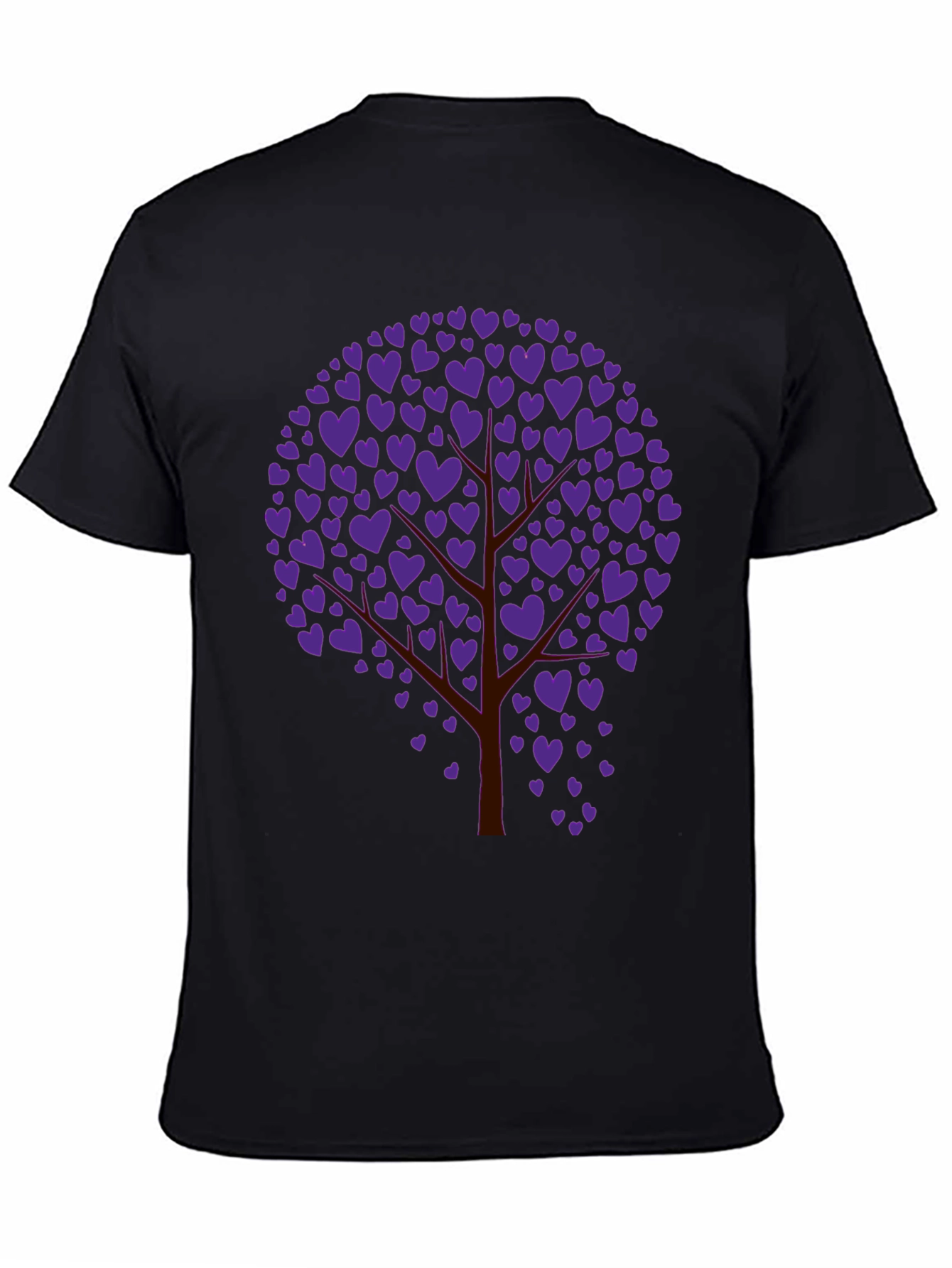 Black Heart Tree Graphic Tee - Black view 4
