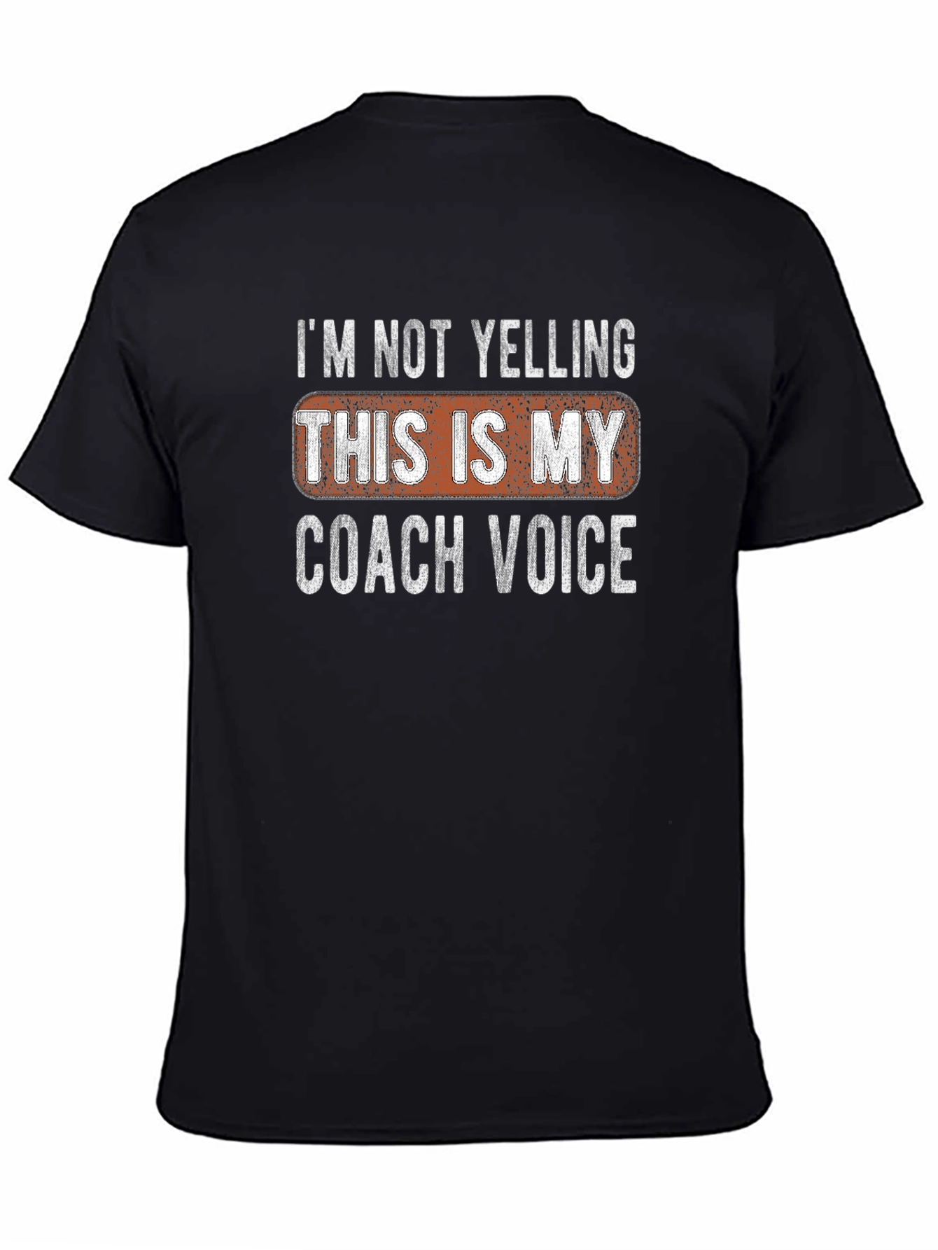 Black Coach Voice T-Shirt - Funny Slogan Tee view 4