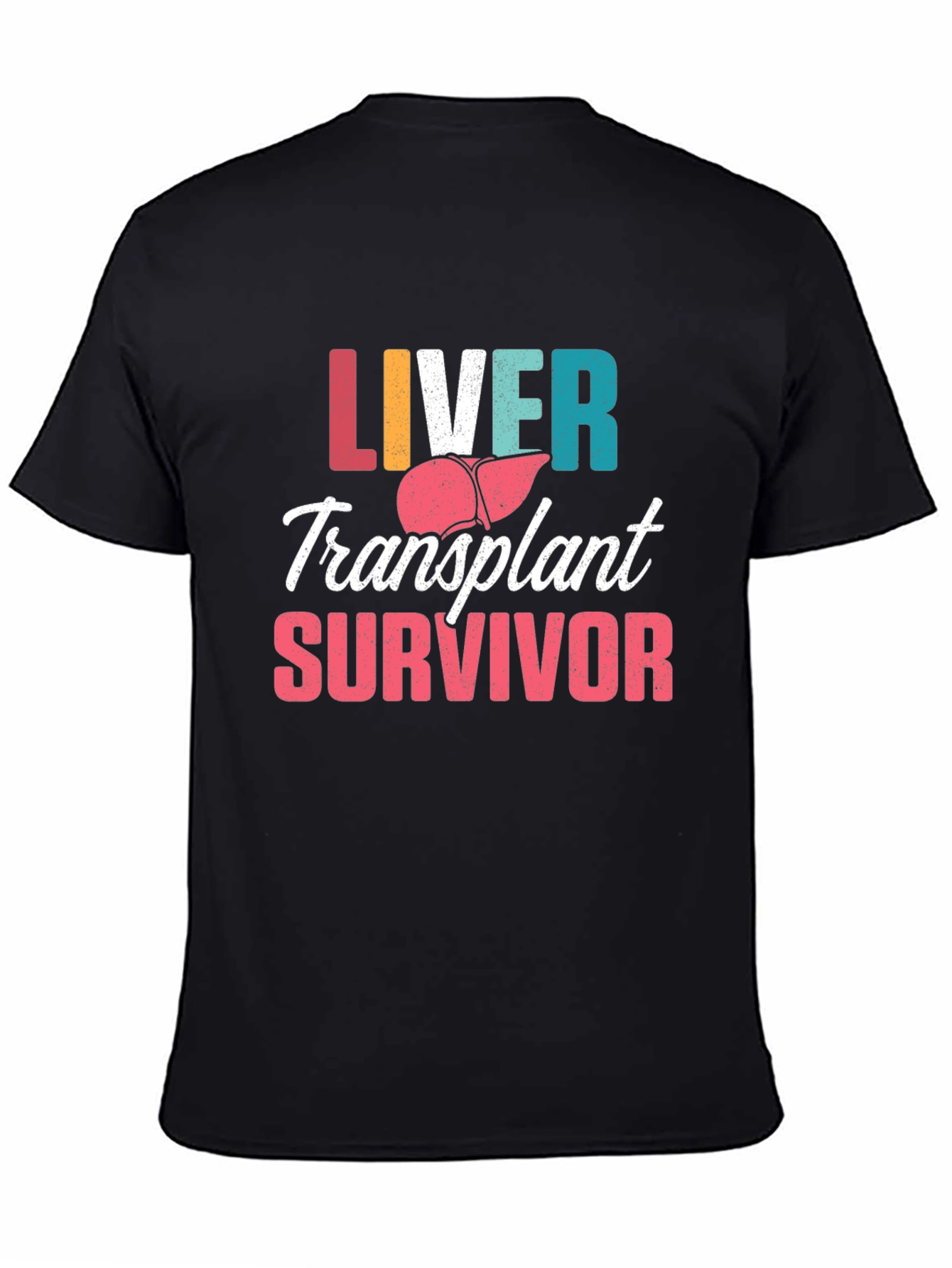 Black Liver Transplant Survivor Graphic Tee view 4