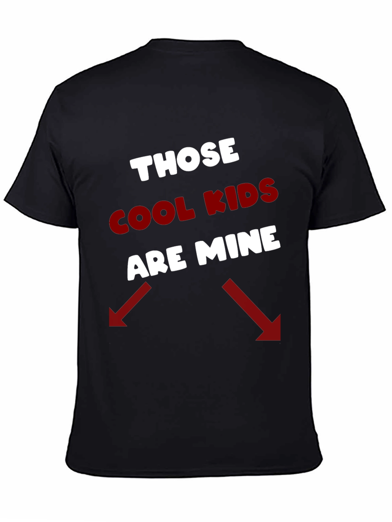 Black Cool Kids Dad Tee - Black Novelty T-Shirt view 4