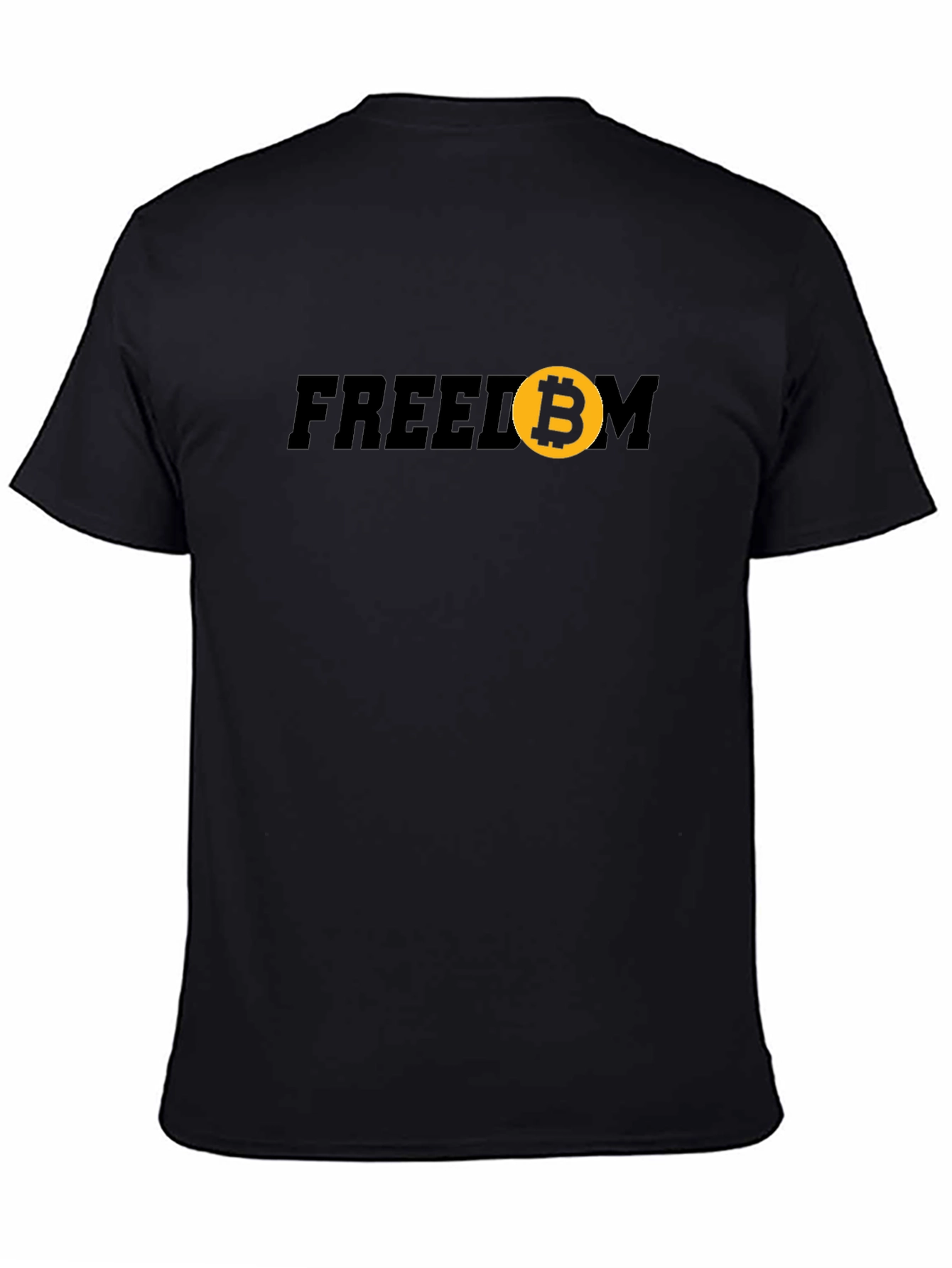 Black Freedom Bitcoin Graphic Tee - Crypto Fashion view 4