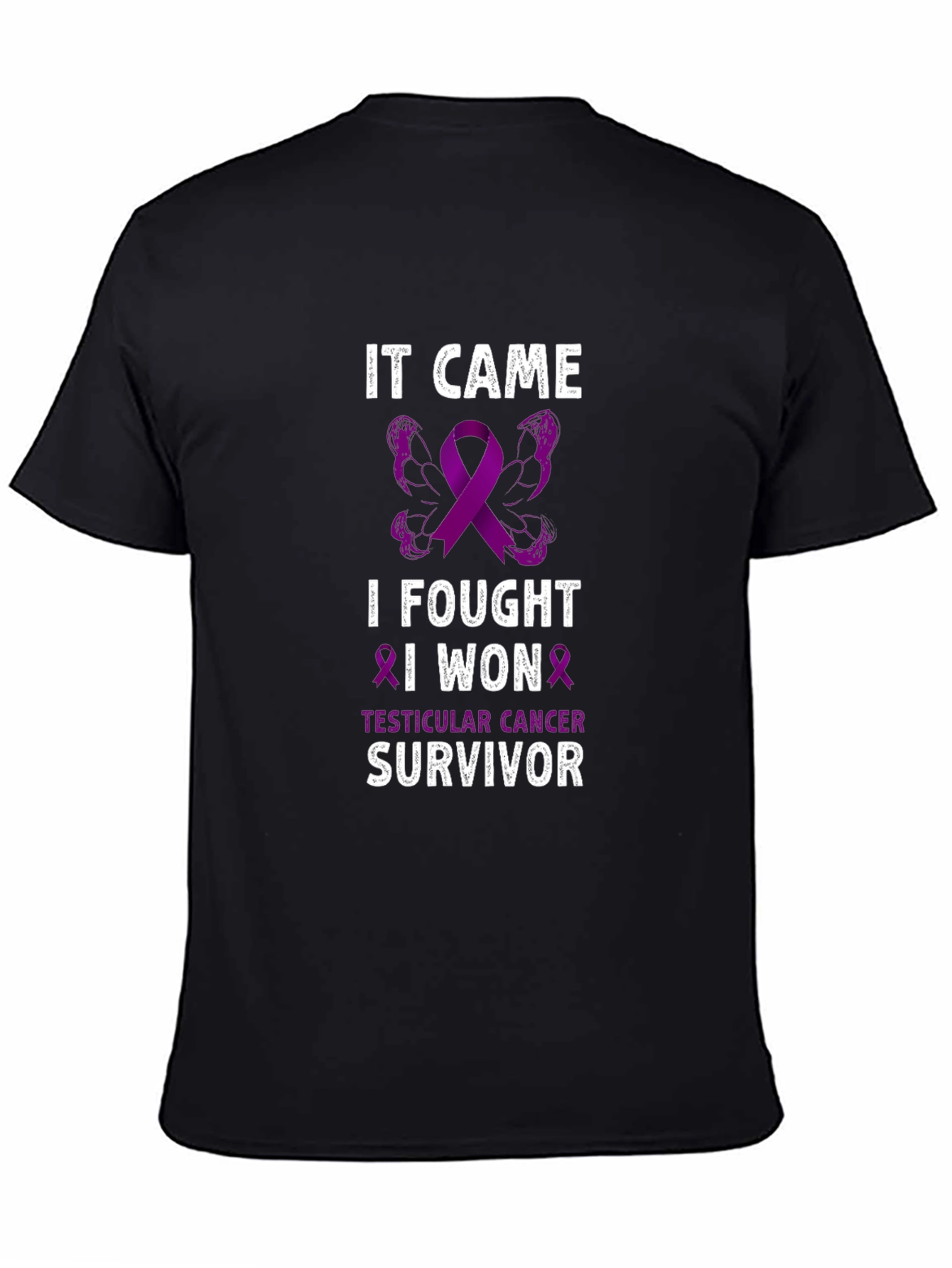 Black Testicular Cancer Survivor T-Shirt view 4