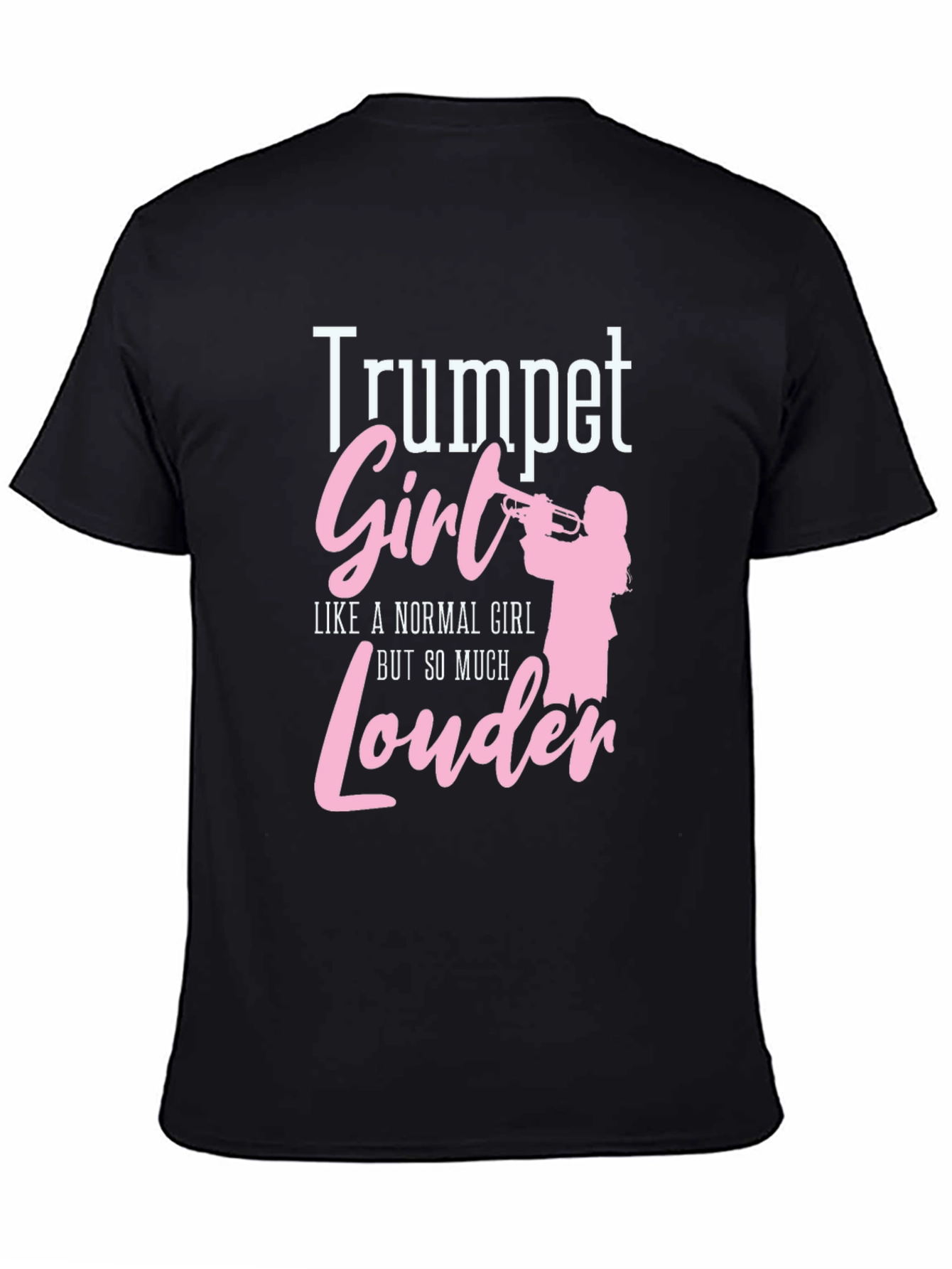 Black Trumpet Girl T-Shirt - Loud & Proud! view 4