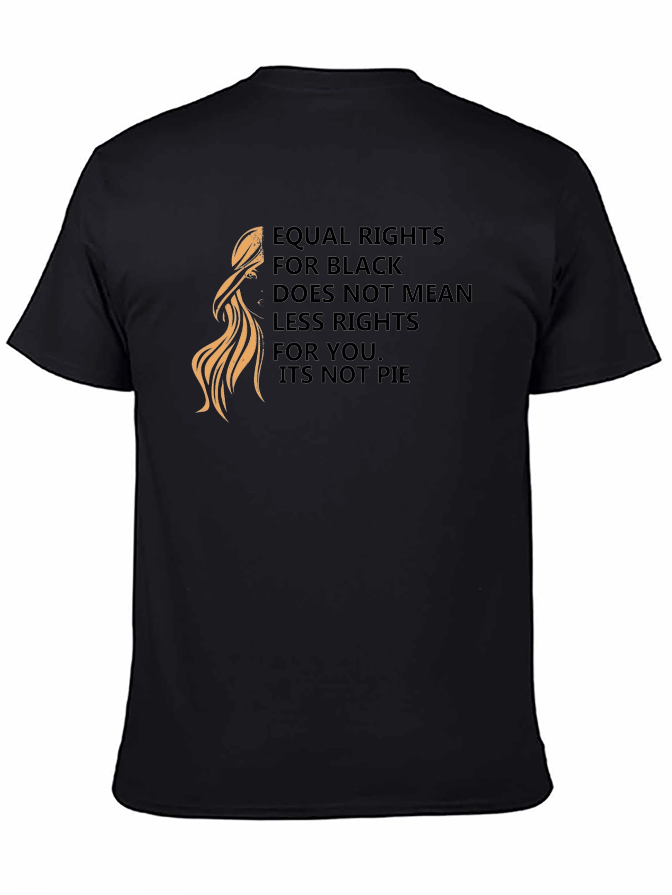 Black Equal Rights Black T-Shirt: Powerful Statement Tee view 4