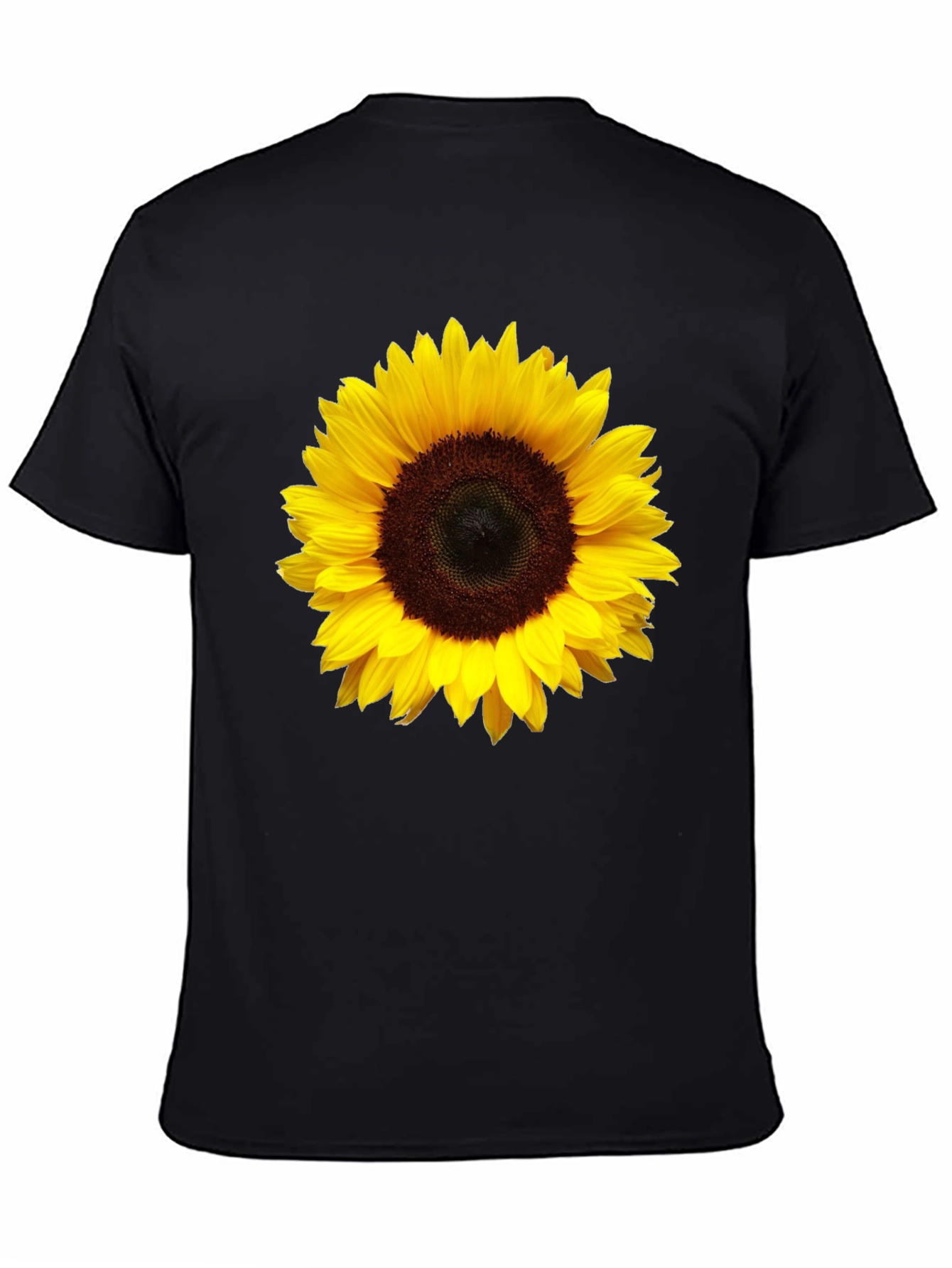 Black Sunflower Graphic Print Black T-Shirt view 4