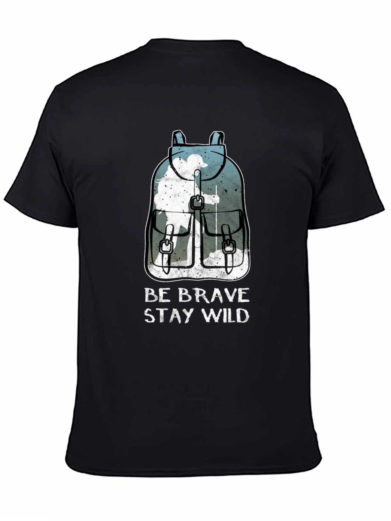 Black Be Brave Stay Wild T-Shirt view 4