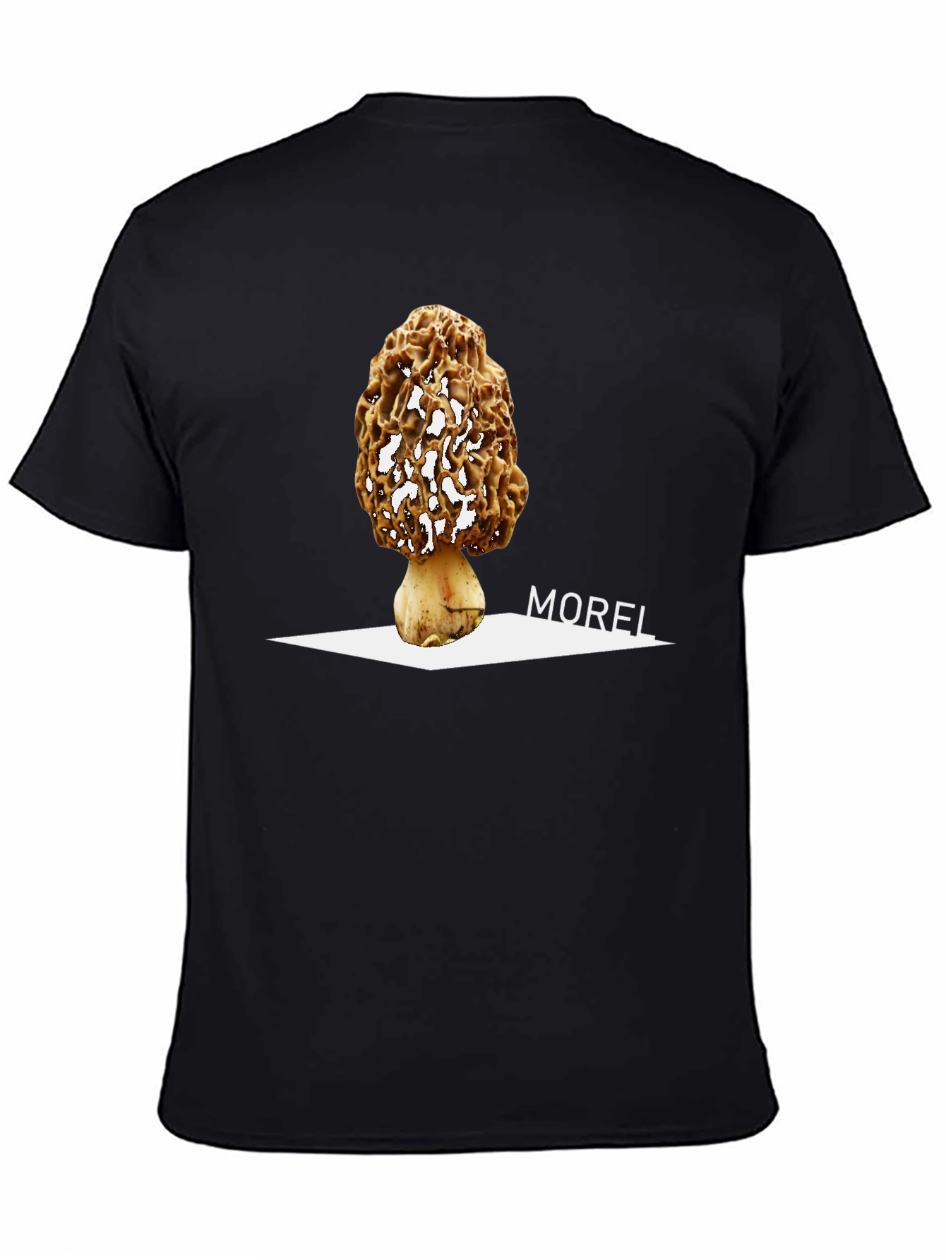 Black Morel Mushroom Graphic Tee - Unique Nature Design view 4