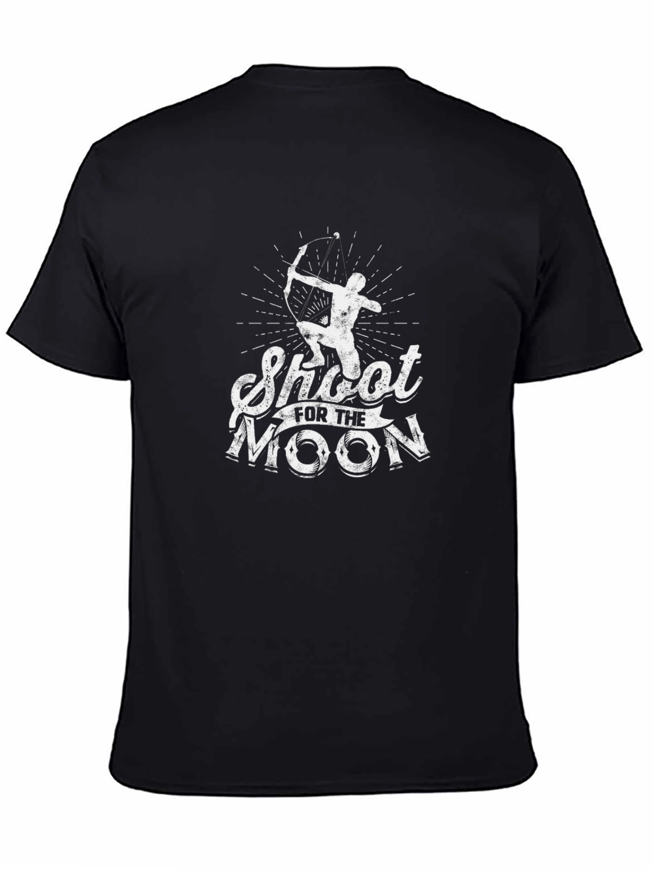 Black Shoot for the Moon Archery T-Shirt - Black view 4