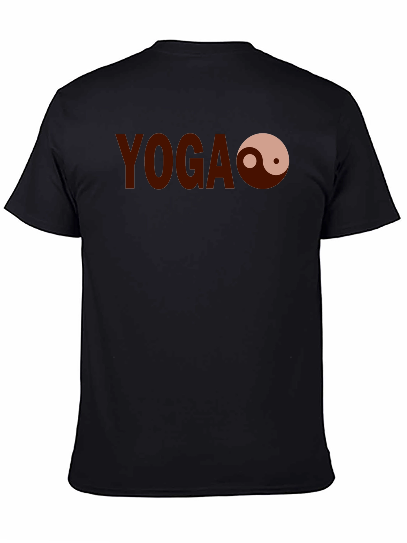 Black Yoga Yin Yang Graphic Tee - Comfortable Cotton Blend Shirt view 4