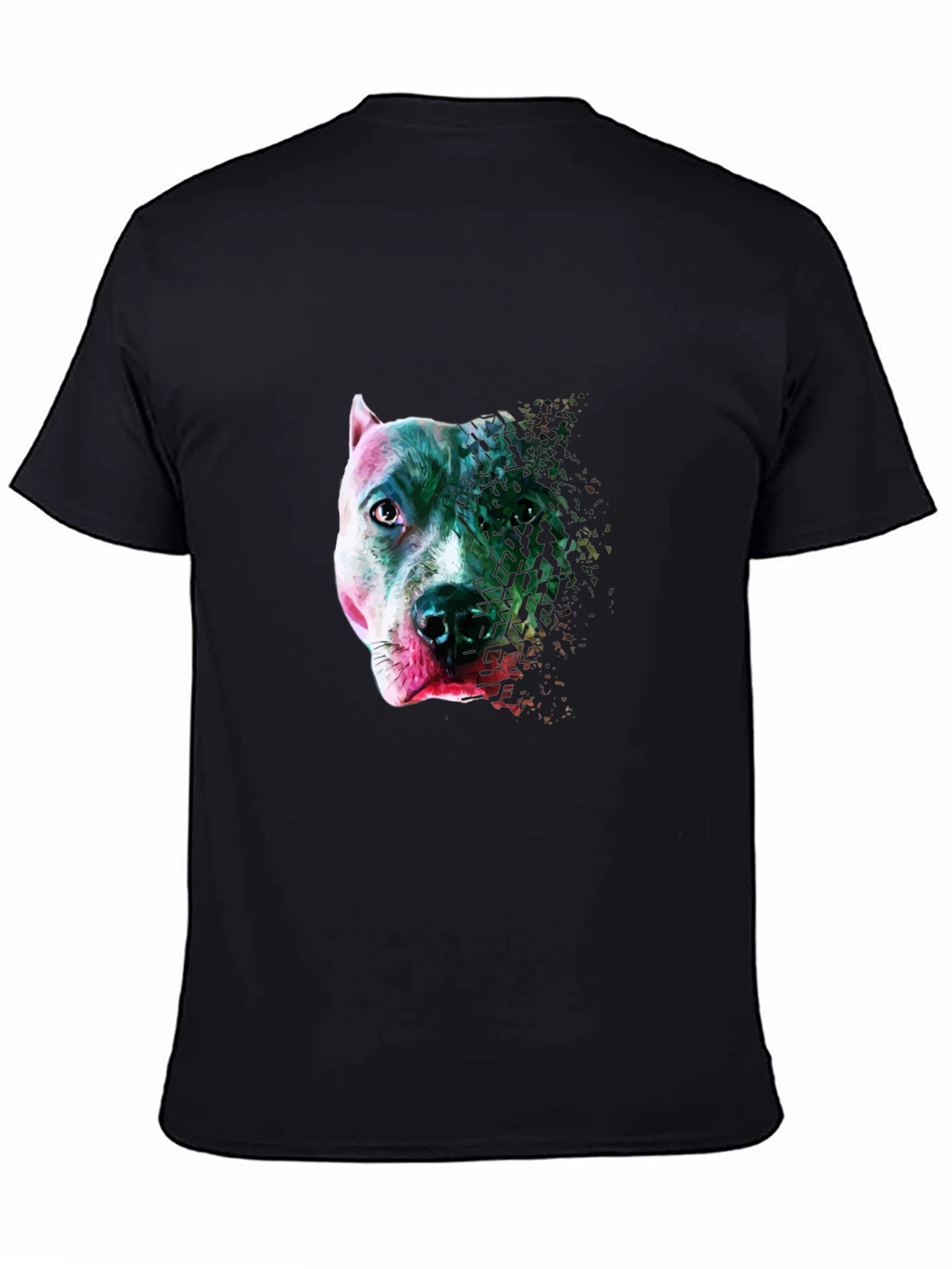 Black Pitbull Head Graphic T-Shirt - Stylish Men's Tee view 4