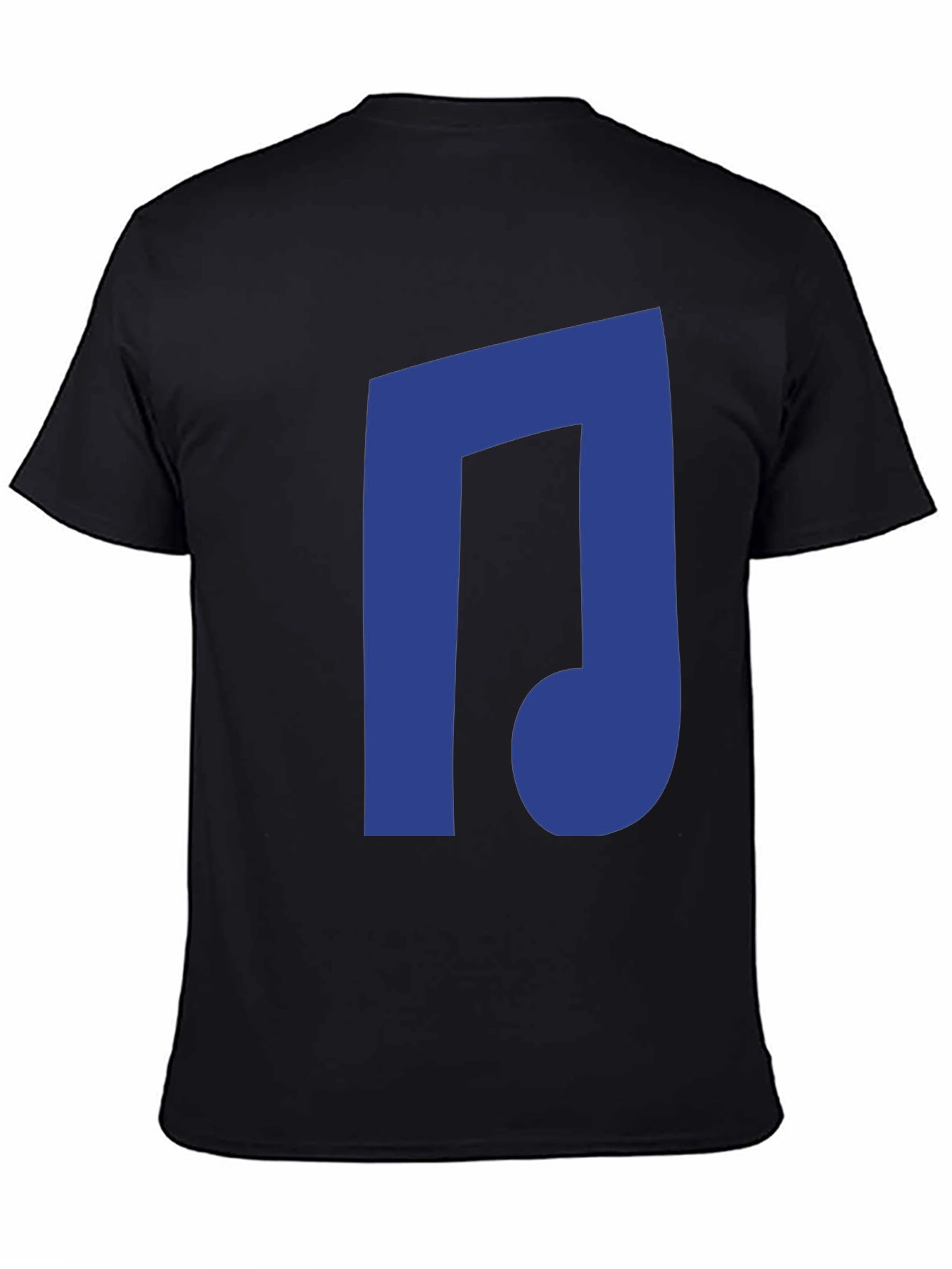 Black Blue Music Note Black T-Shirt view 4