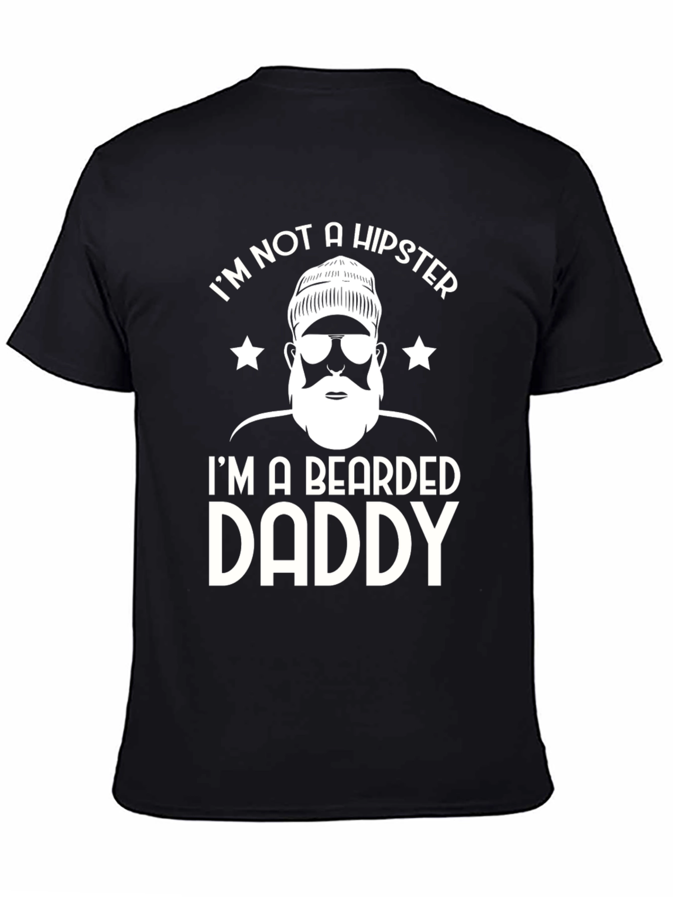 Black Bearded Daddy T-Shirt - Novelty Graphic Tee view 4