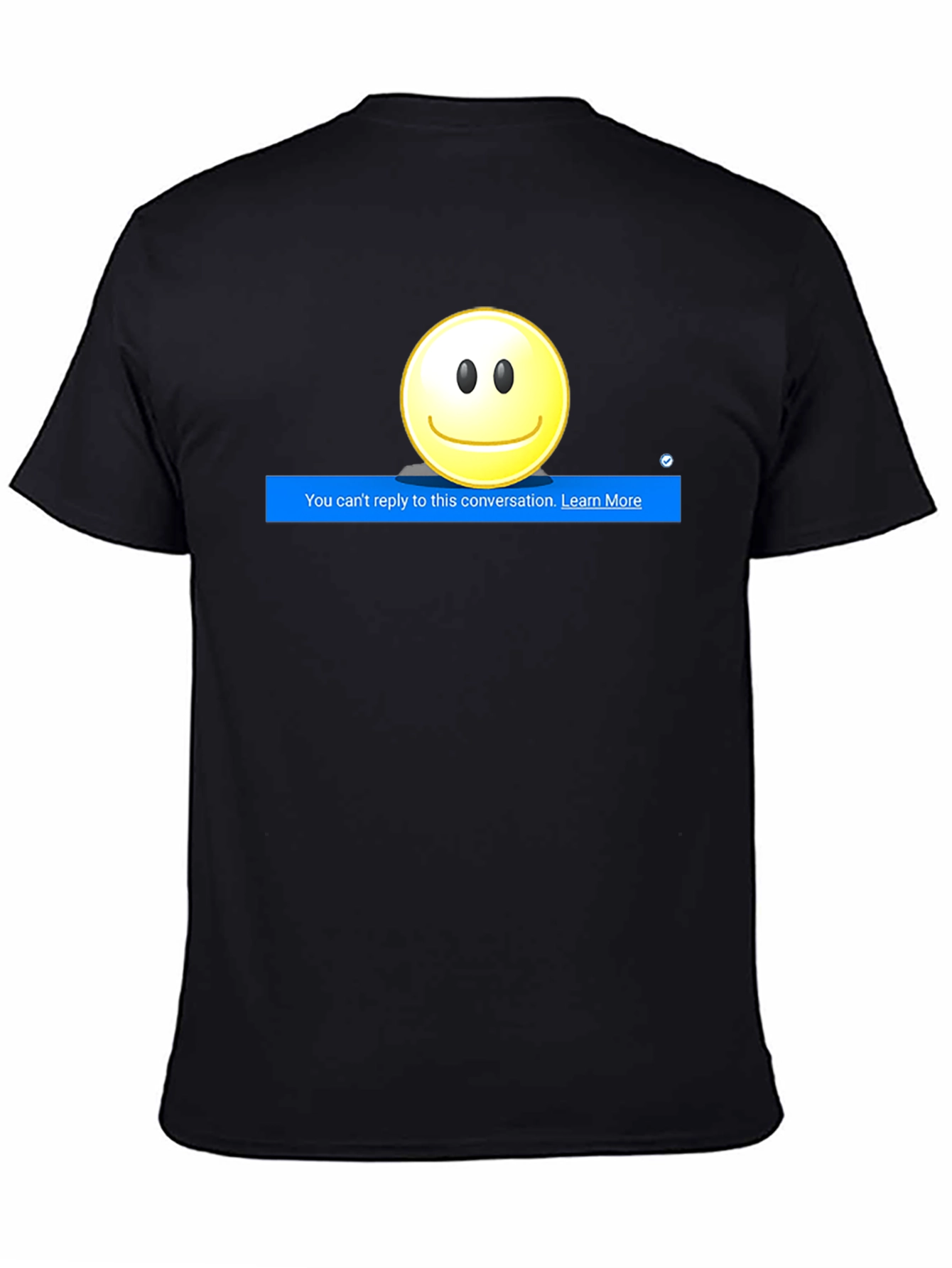 Black Funny 'You Can't Reply' Graphic T-Shirt view 4