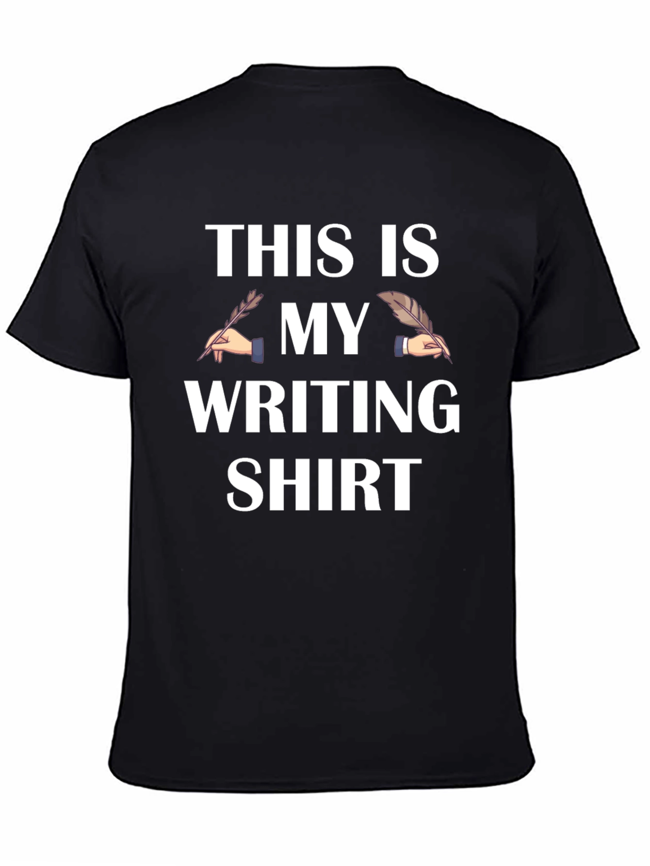 Black This is My Writing Shirt - Funny Writer T-Shirt view 4