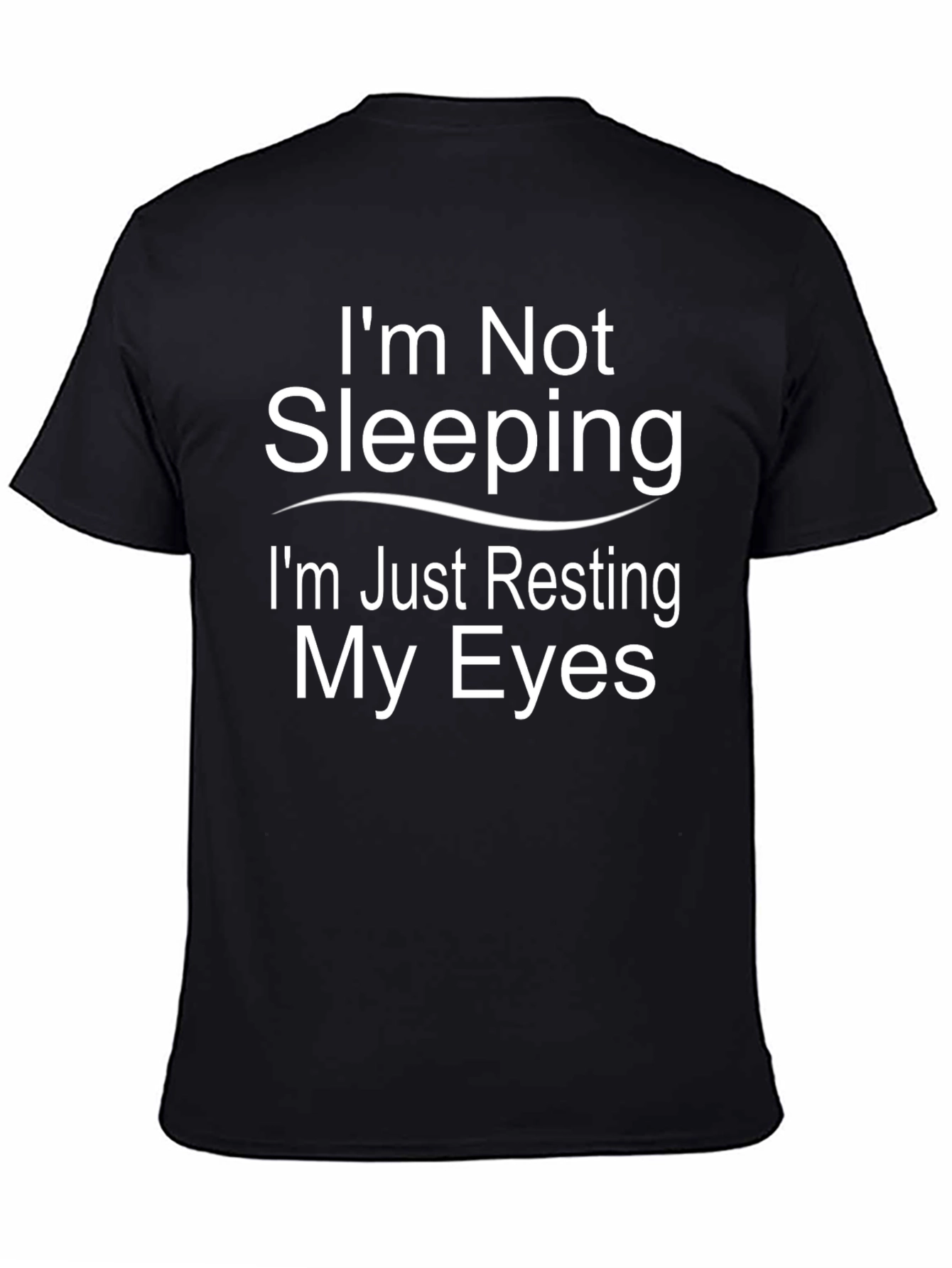 Black Resting My Eyes Funny T-Shirt view 4