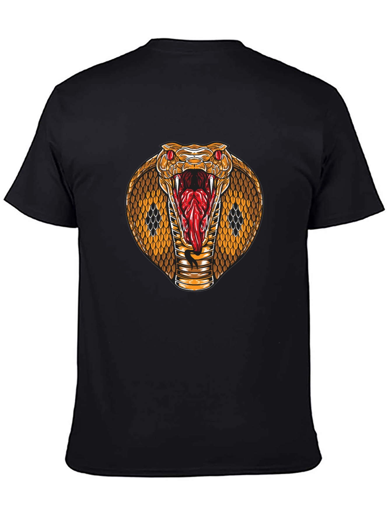 Black Cobra Graphic T-Shirt - Men's Black Tee view 4
