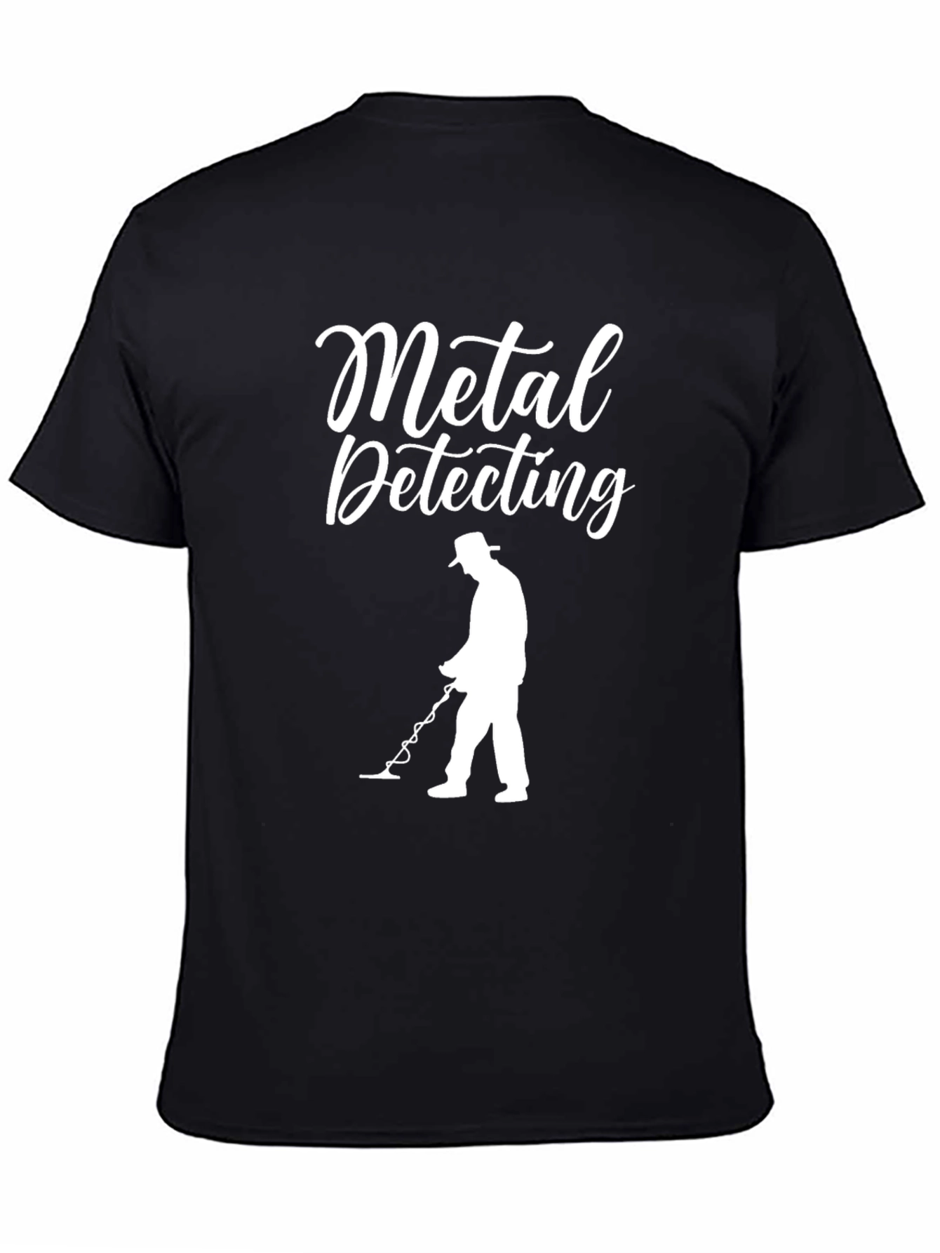 Black Metal Detecting Black T-Shirt view 4