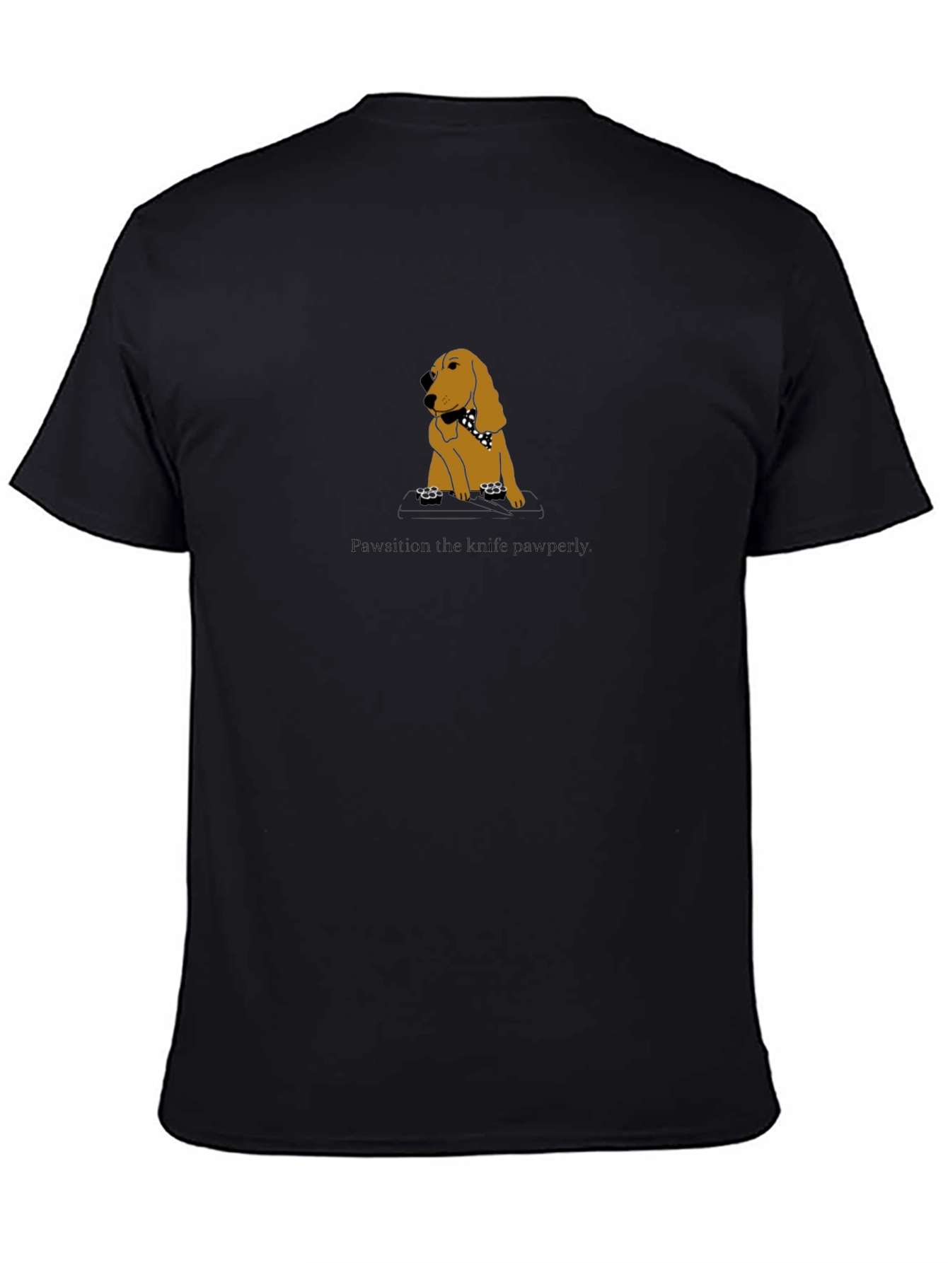 Black Paw-sition the Knife Paw-perly T-Shirt view 4