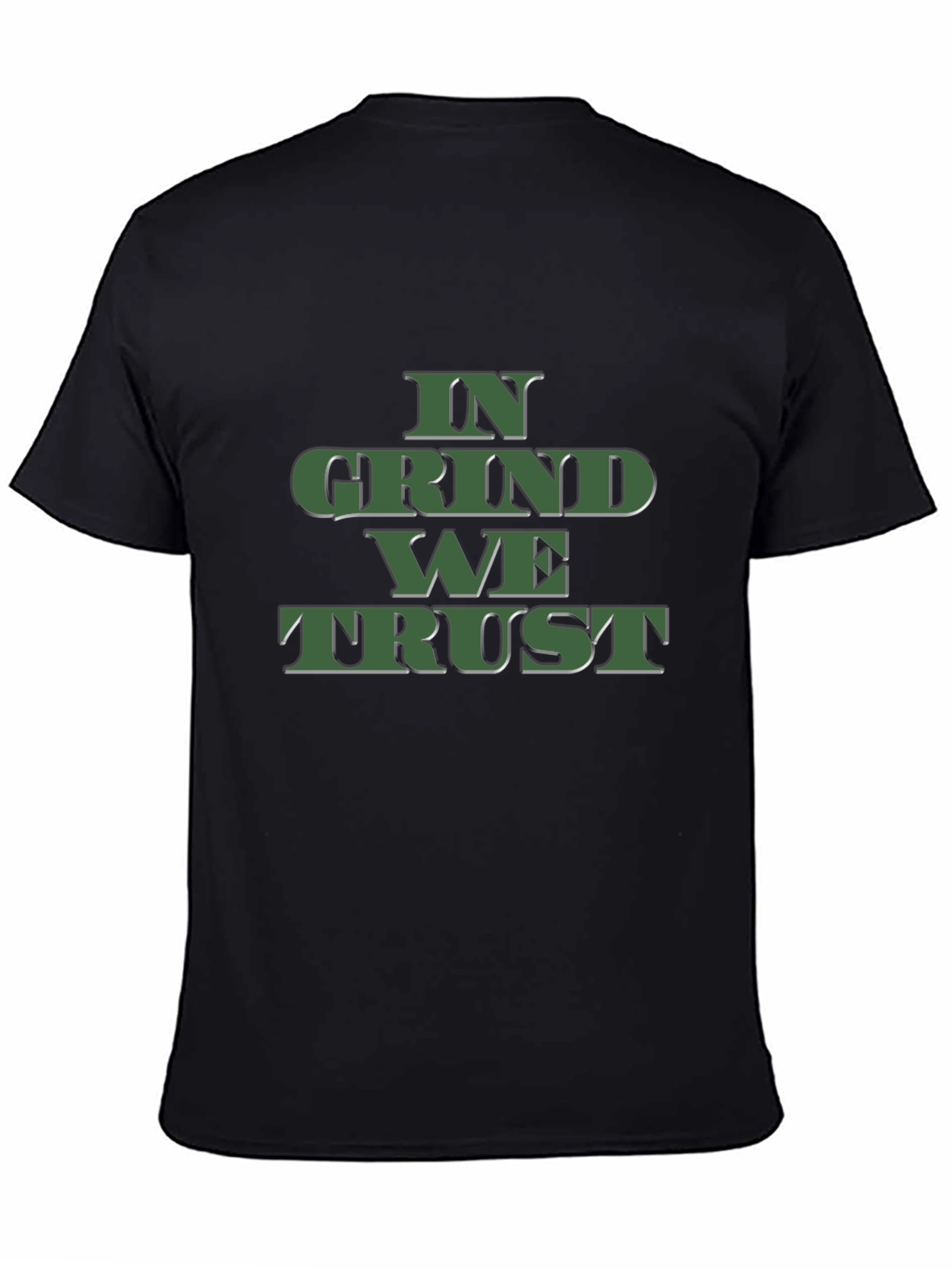 Black In Grind We Trust - Black Graphic Tee view 4