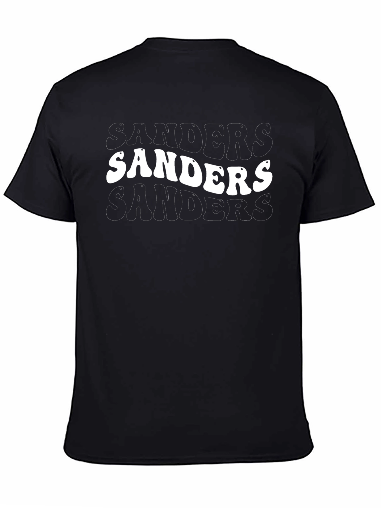 Black Sanders Retro Print Graphic Tee view 4