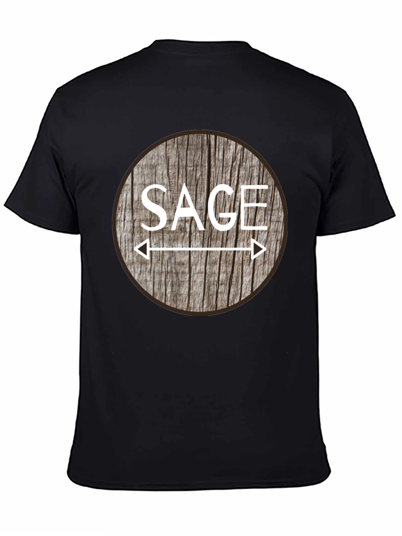 SAGE Wood Texture Graphic Tee - Trendy Casual Shirt - 4