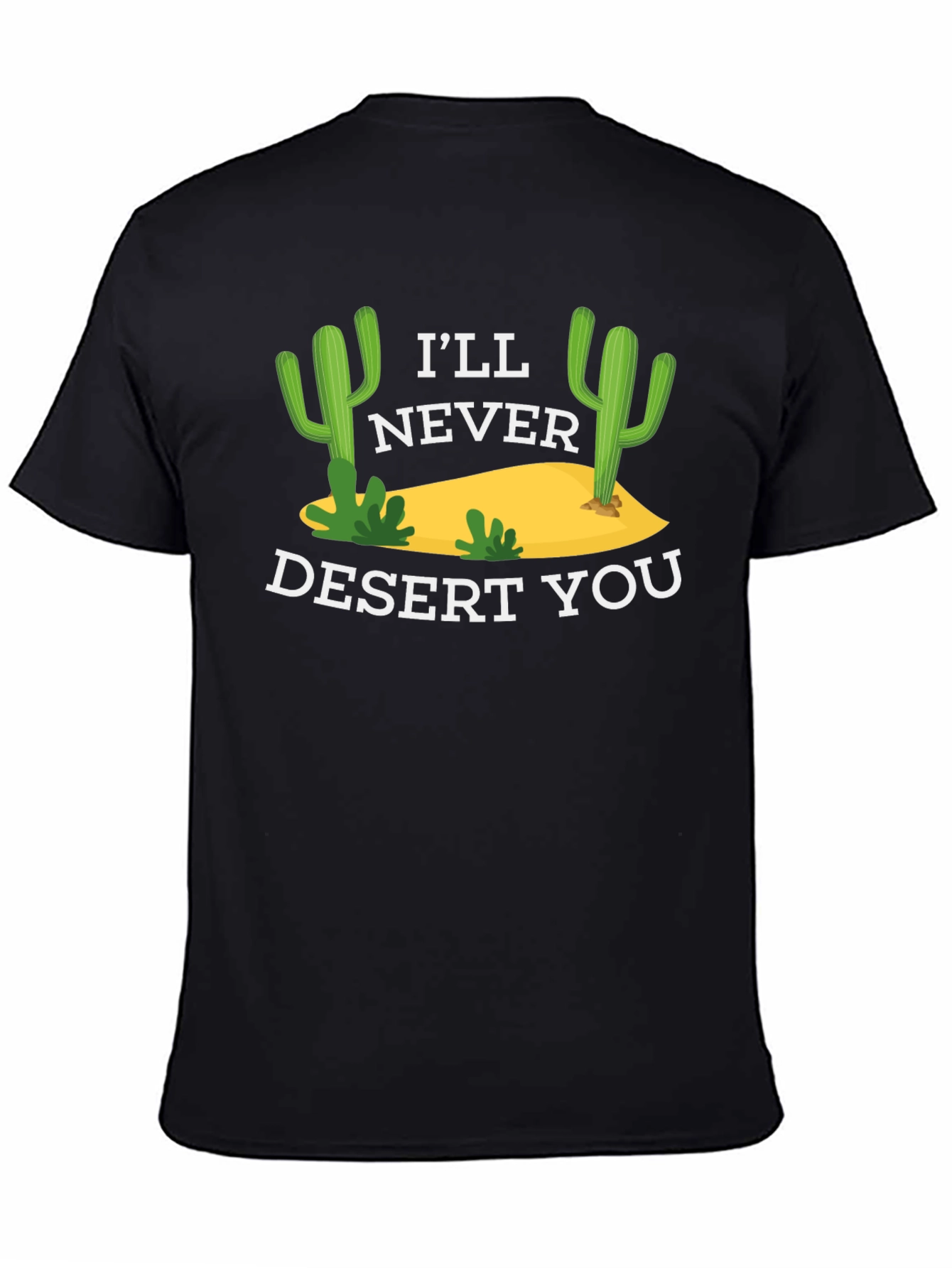 Black I'll Never Desert You Graphic Tee - Black view 4