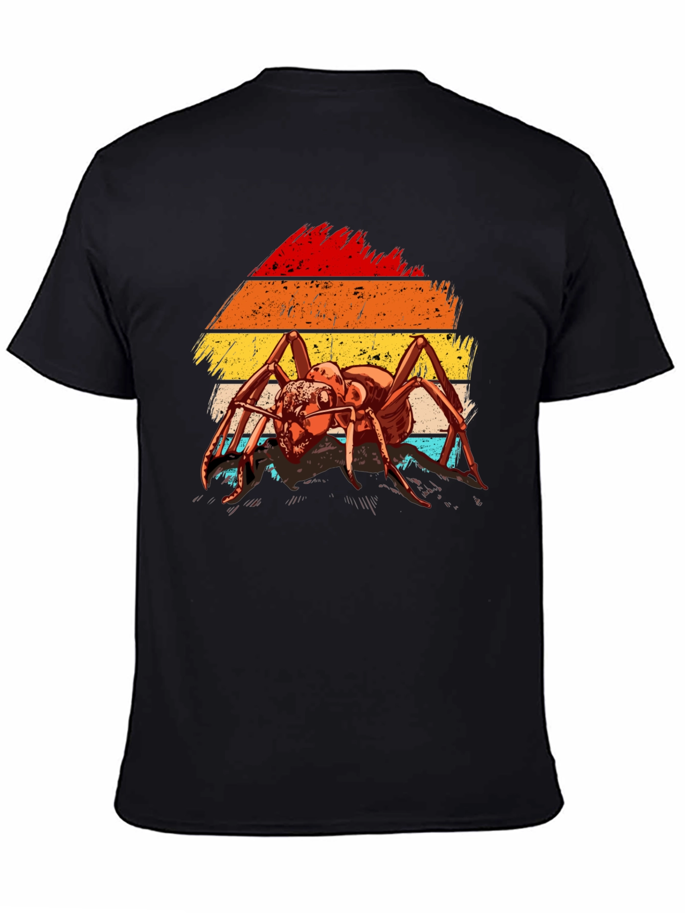 Black Retro Ant Graphic T-Shirt view 4