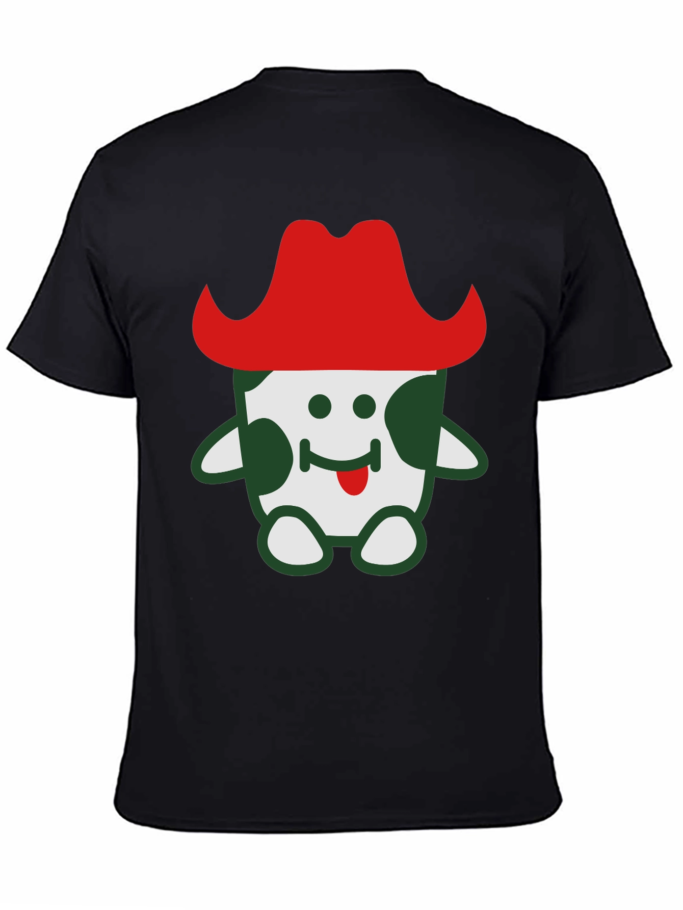 Black Fun Cartoon Cowpoke T-Shirt view 4