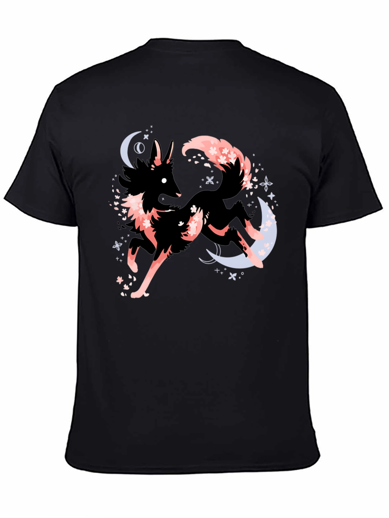 Black Mystic Fox Graphic Tee - Black view 4