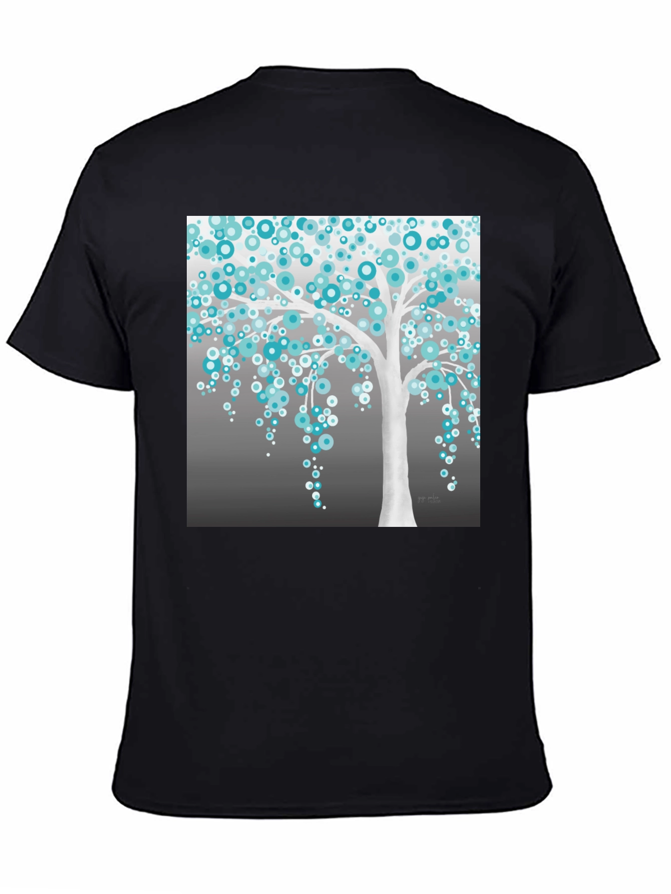 Black Artsy Tree Graphic Tee view 4
