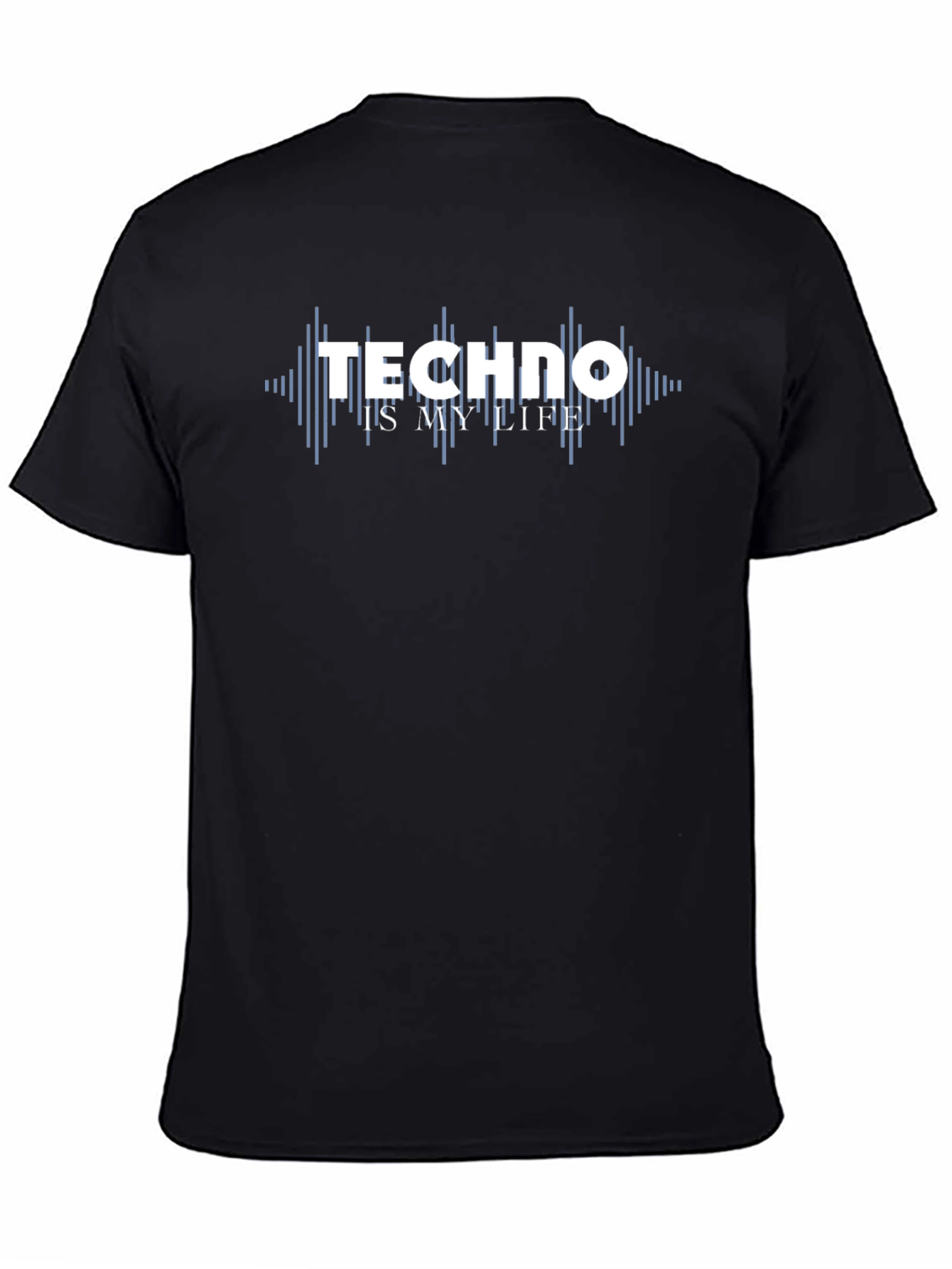 Black Techno Is My Life Black Graphic Tee view 4