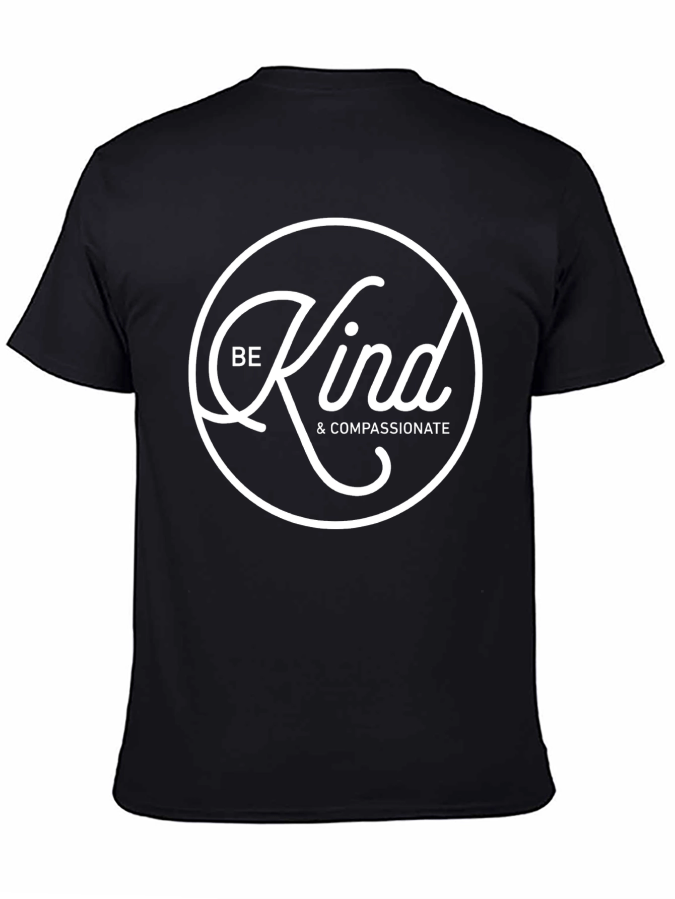 Black Be Kind & Compassionate Black T-Shirt view 4